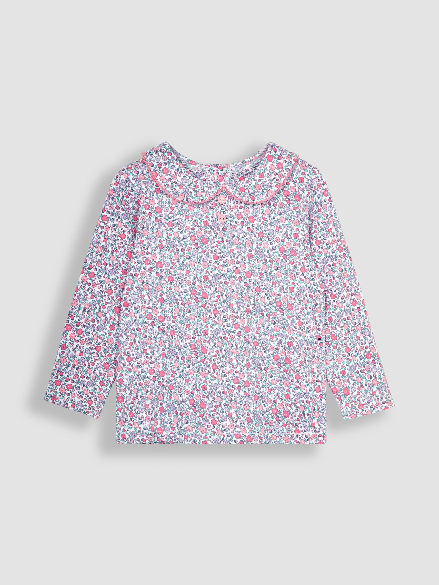 Pastel Ditsy Floral Peter Pan Top - Image 1 of 3