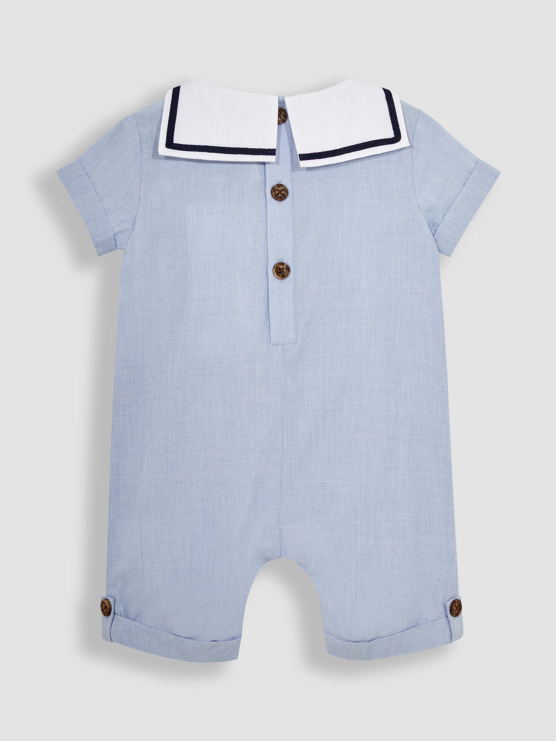 Blue Stripe Sailor Collar Romper - Image 3 of 4