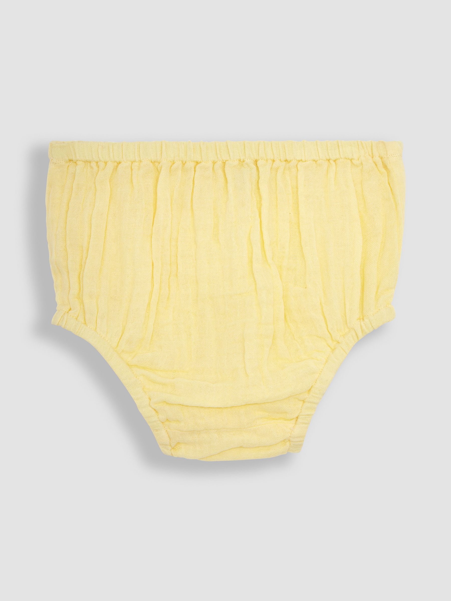 Yellow 2-Piece Broderie Cheesecloth Dress & Hat Set - Image 4 of 5