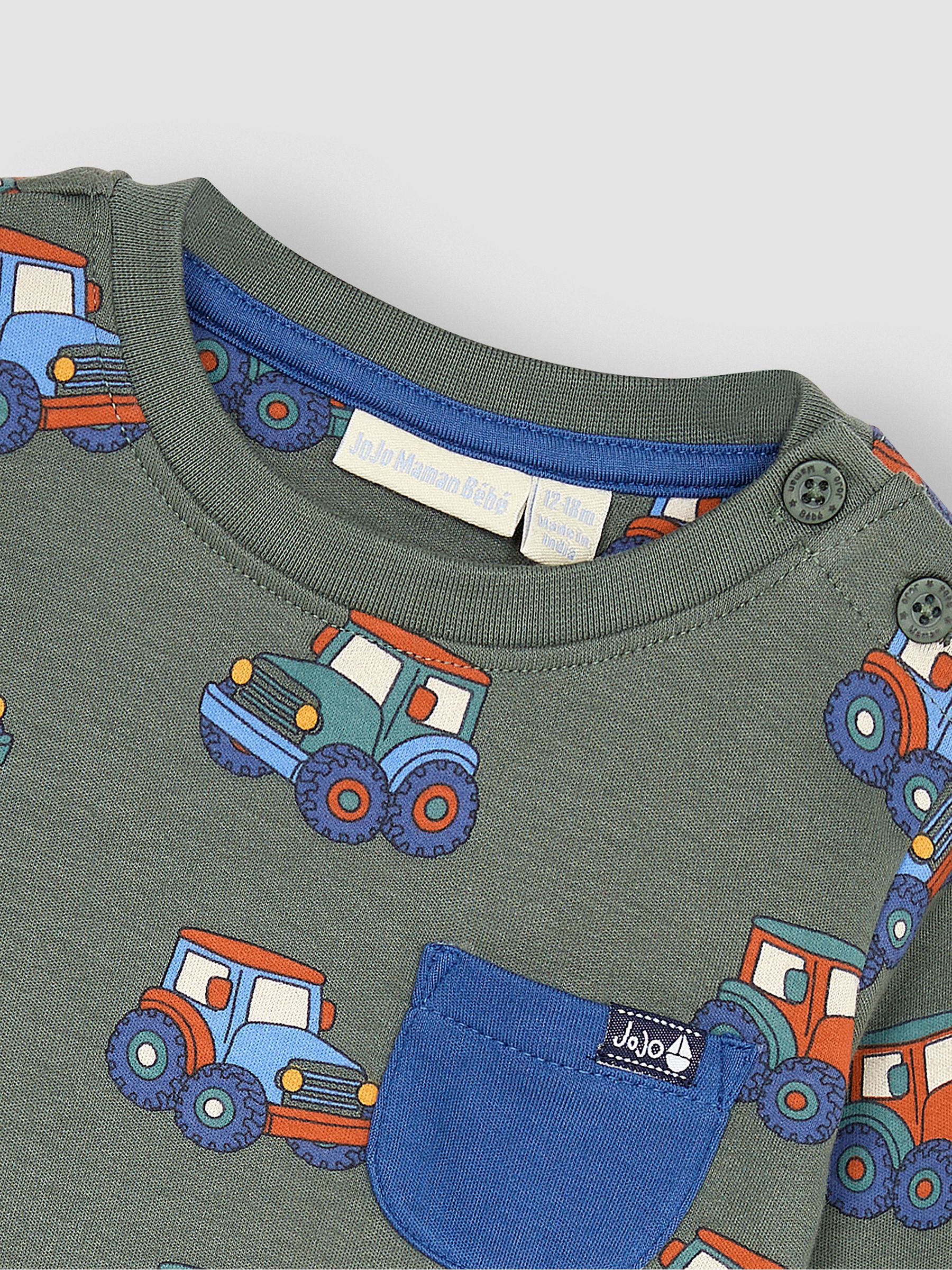 Khaki Green Tractor Contrast Pocket Top - Image 2 of 3