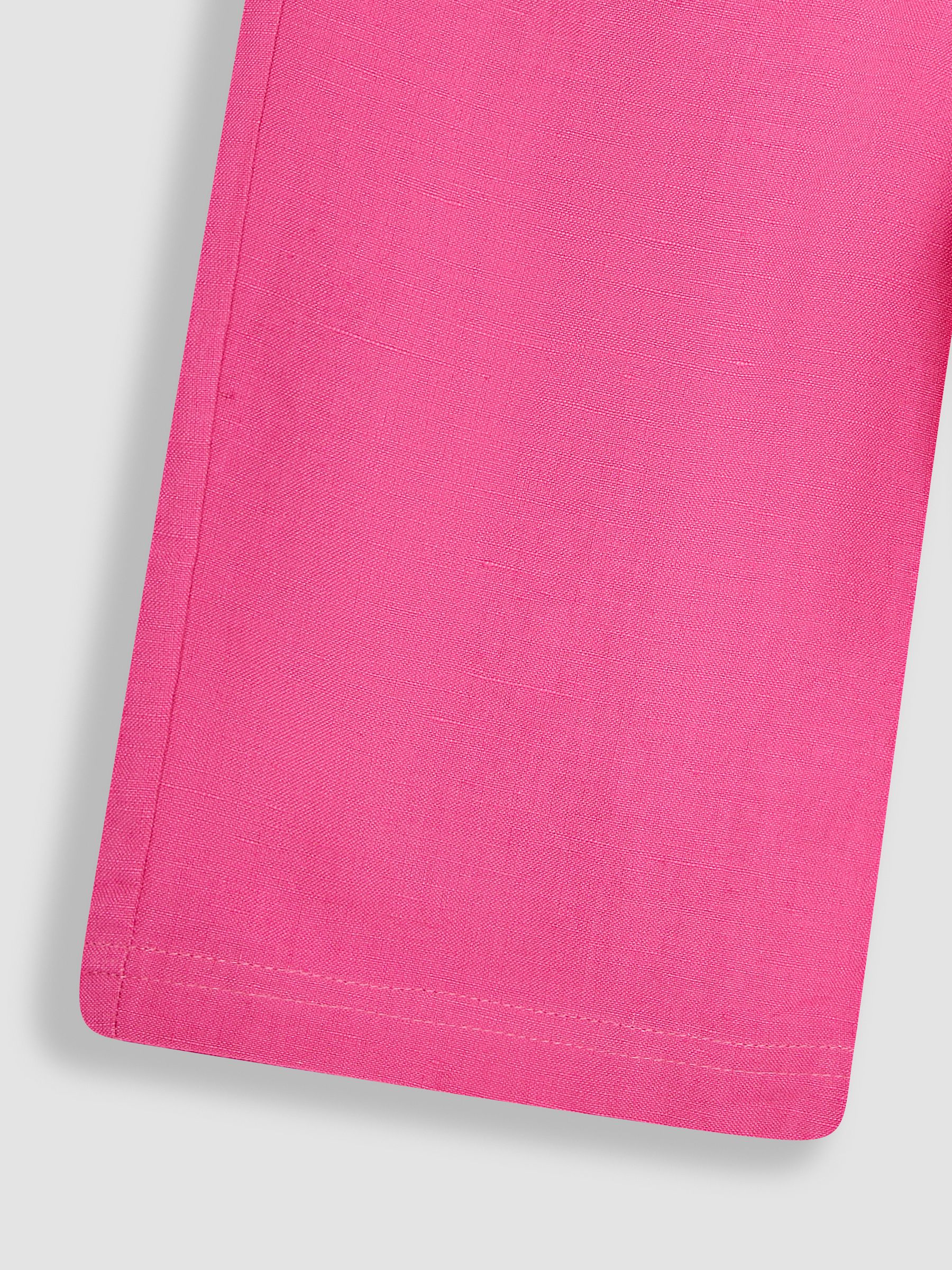 Fuchsia Pink Cotton Linen Summer Trousers - Image 2 of 3