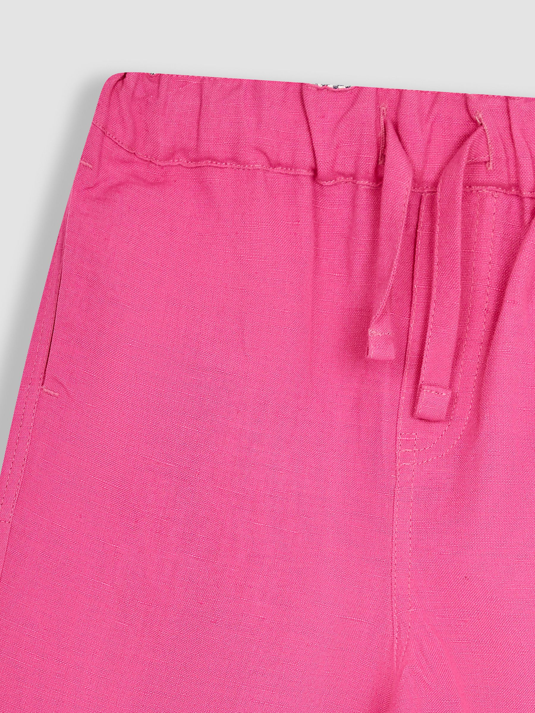 Fuchsia Pink Cotton Linen Summer Trousers - Image 3 of 3