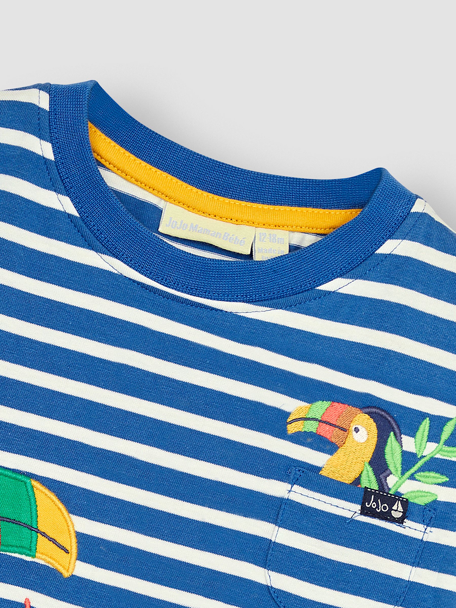 Cobalt Blue Toucan Appliqué Pocket T-Shirt - Image 2 of 3