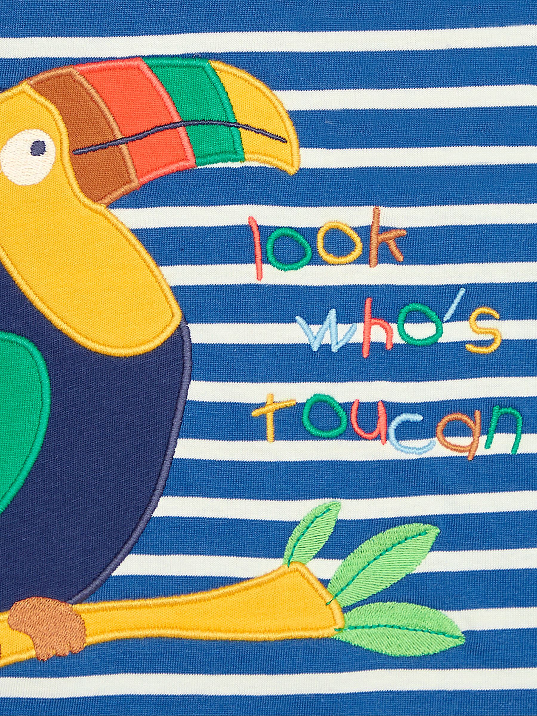 Cobalt Blue Toucan Appliqué Pocket T-Shirt - Image 3 of 3