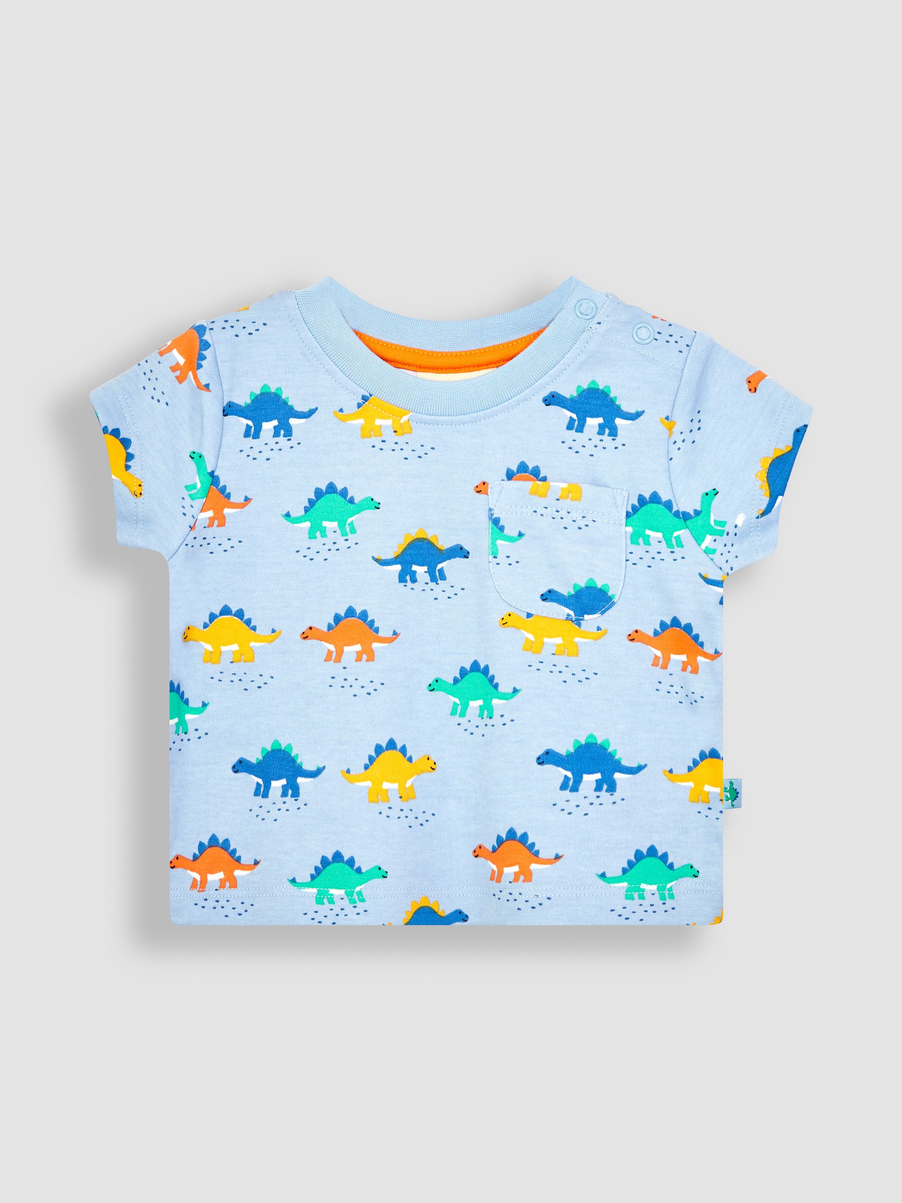 Blue Stegosaurus Printed T-Shirt & Shorts Set - Image 3 of 5