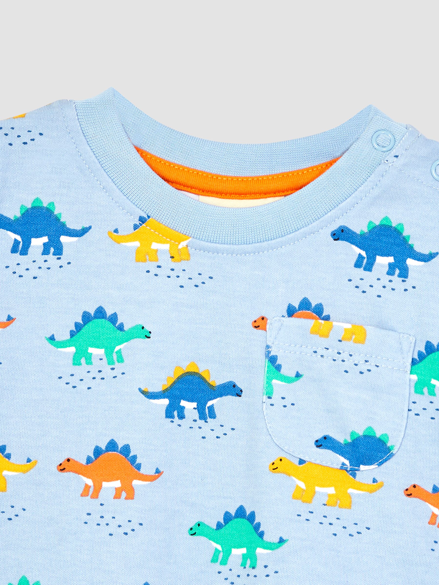 Blue Stegosaurus Printed T-Shirt & Shorts Set - Image 5 of 5