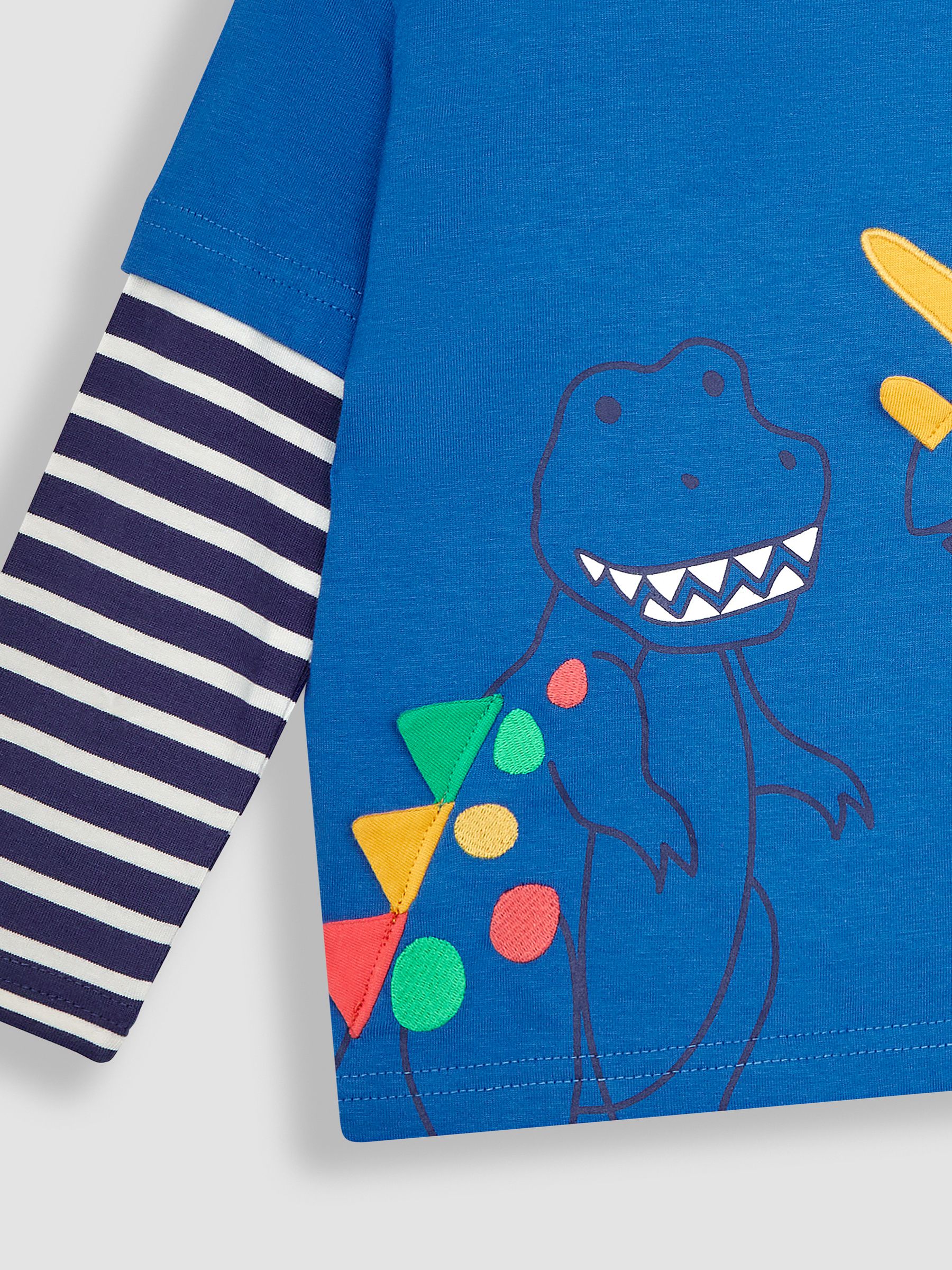 Cobalt Blue Dino Appliqué Top - Image 2 of 3