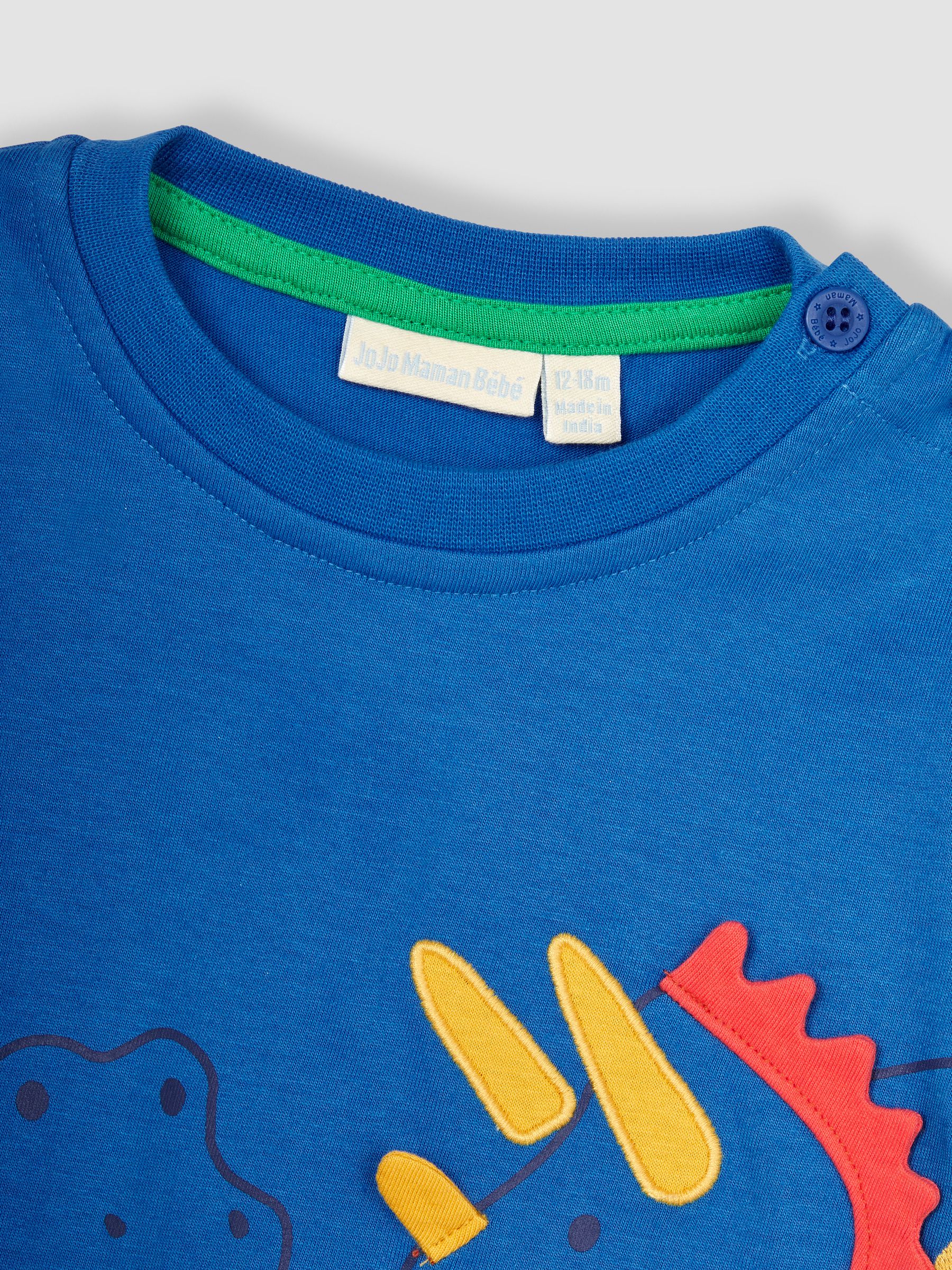 Cobalt Blue Dino Appliqué Top - Image 3 of 3