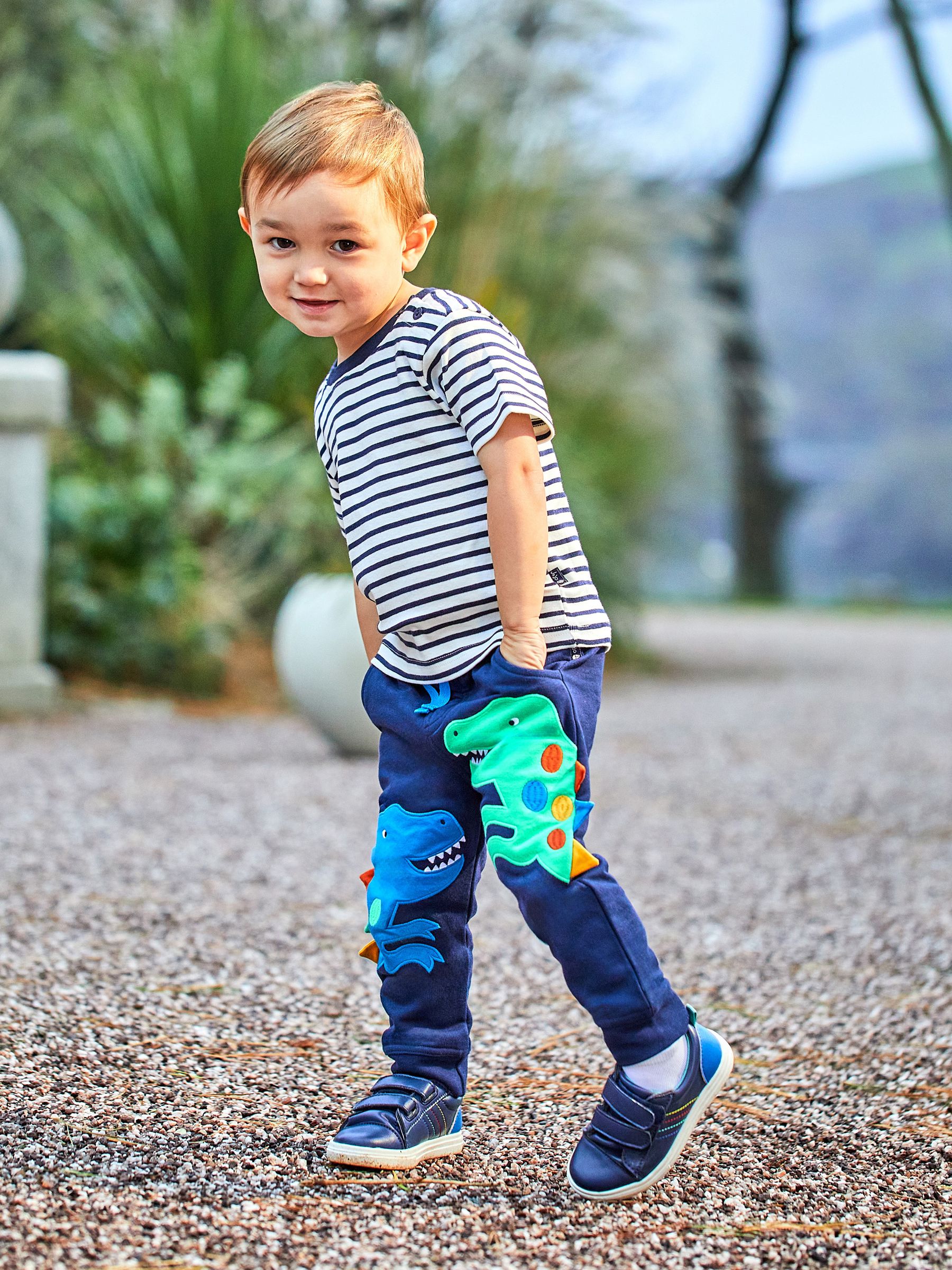 Navy Blue TRex Appliqué Pet in Pocket Joggers - Image 1 of 3