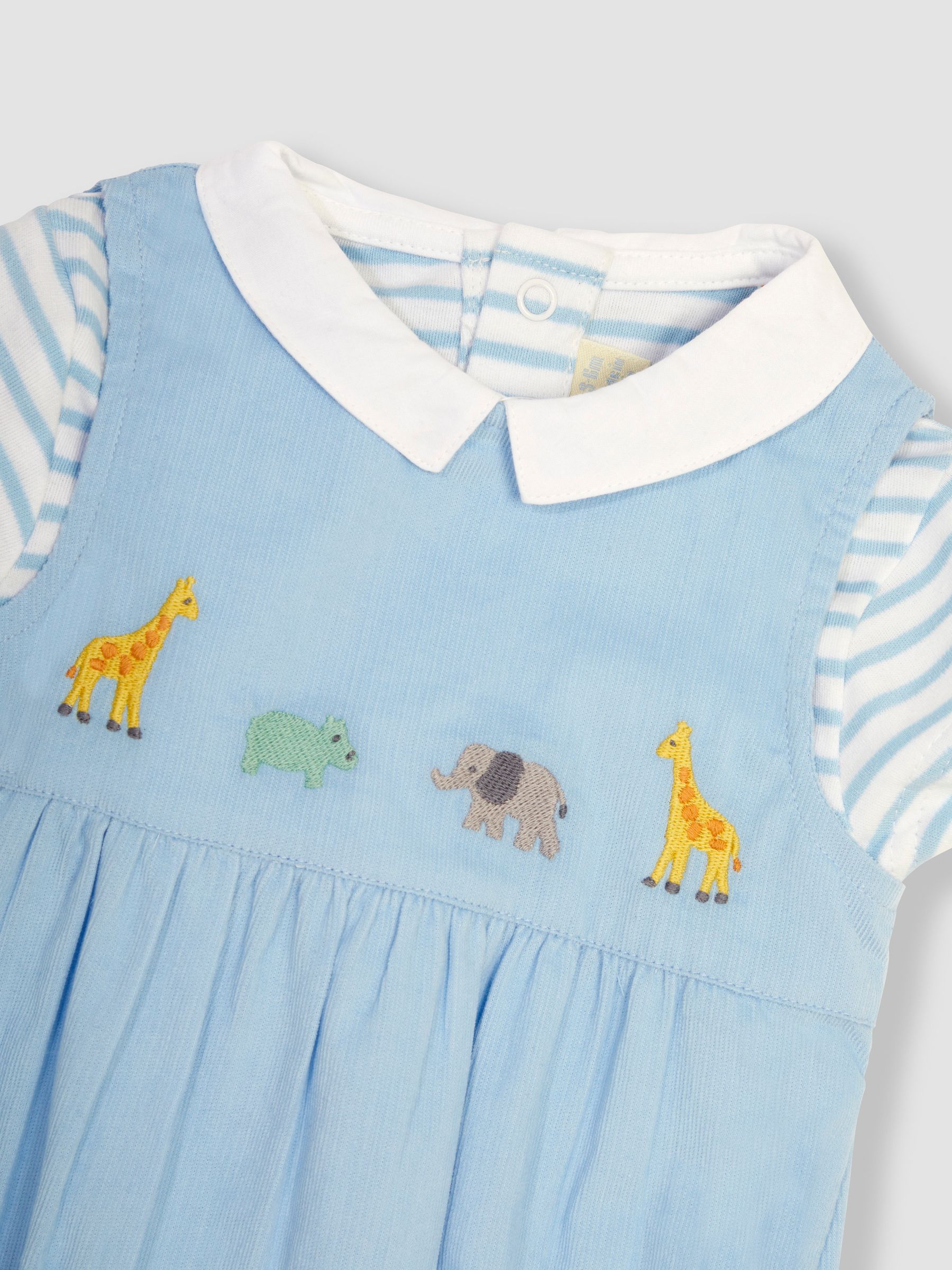 2-Piece Safari Embroidered Romper & Body Set in Blue - Image 5 of 5