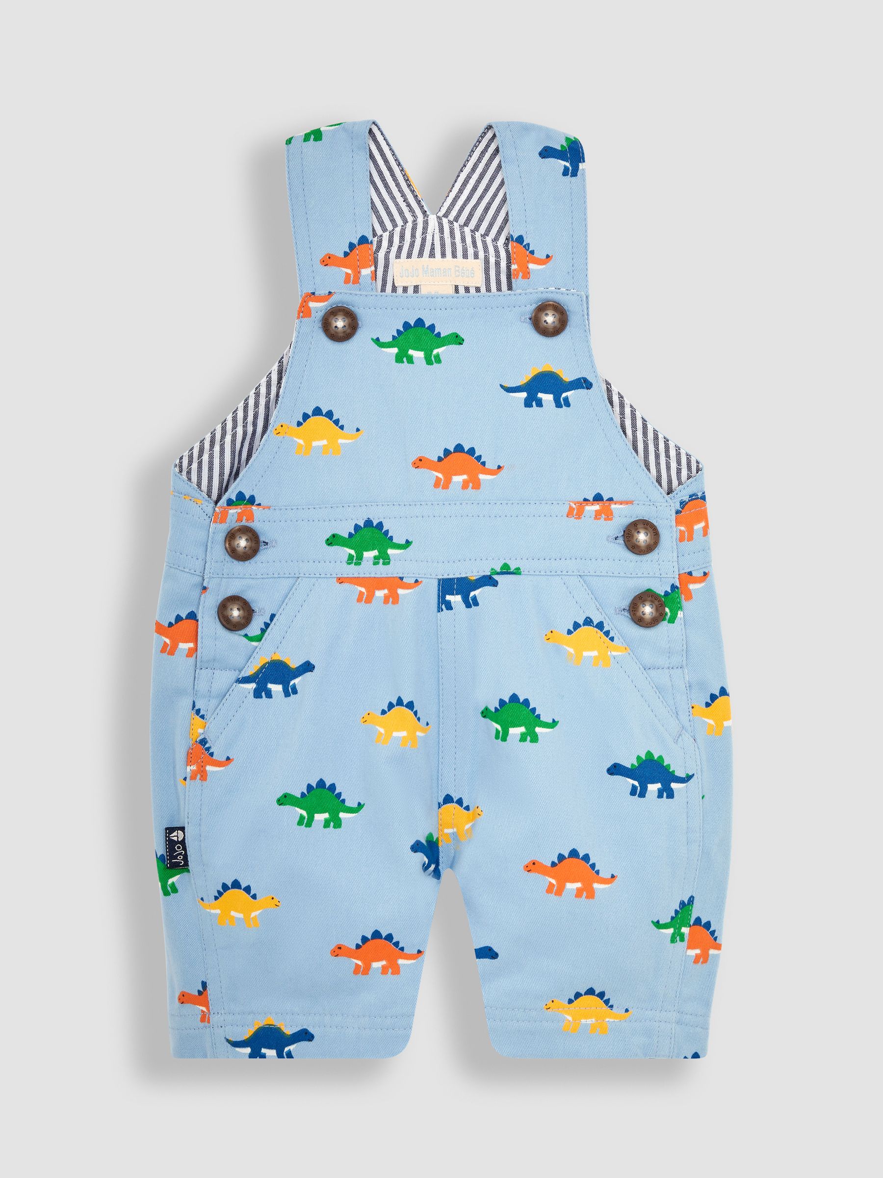 Blue Stegosaurus Printed Dungarees - Image 2 of 3