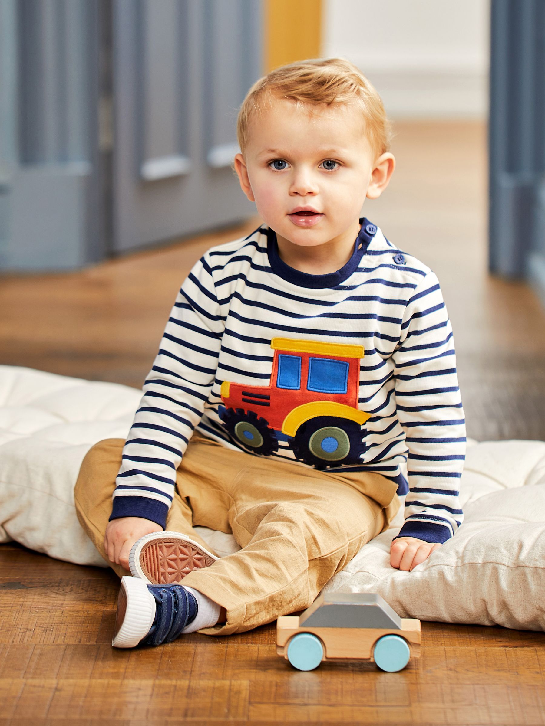 Navy Tractor Appliqué Sweatshirt - Image 1 of 4