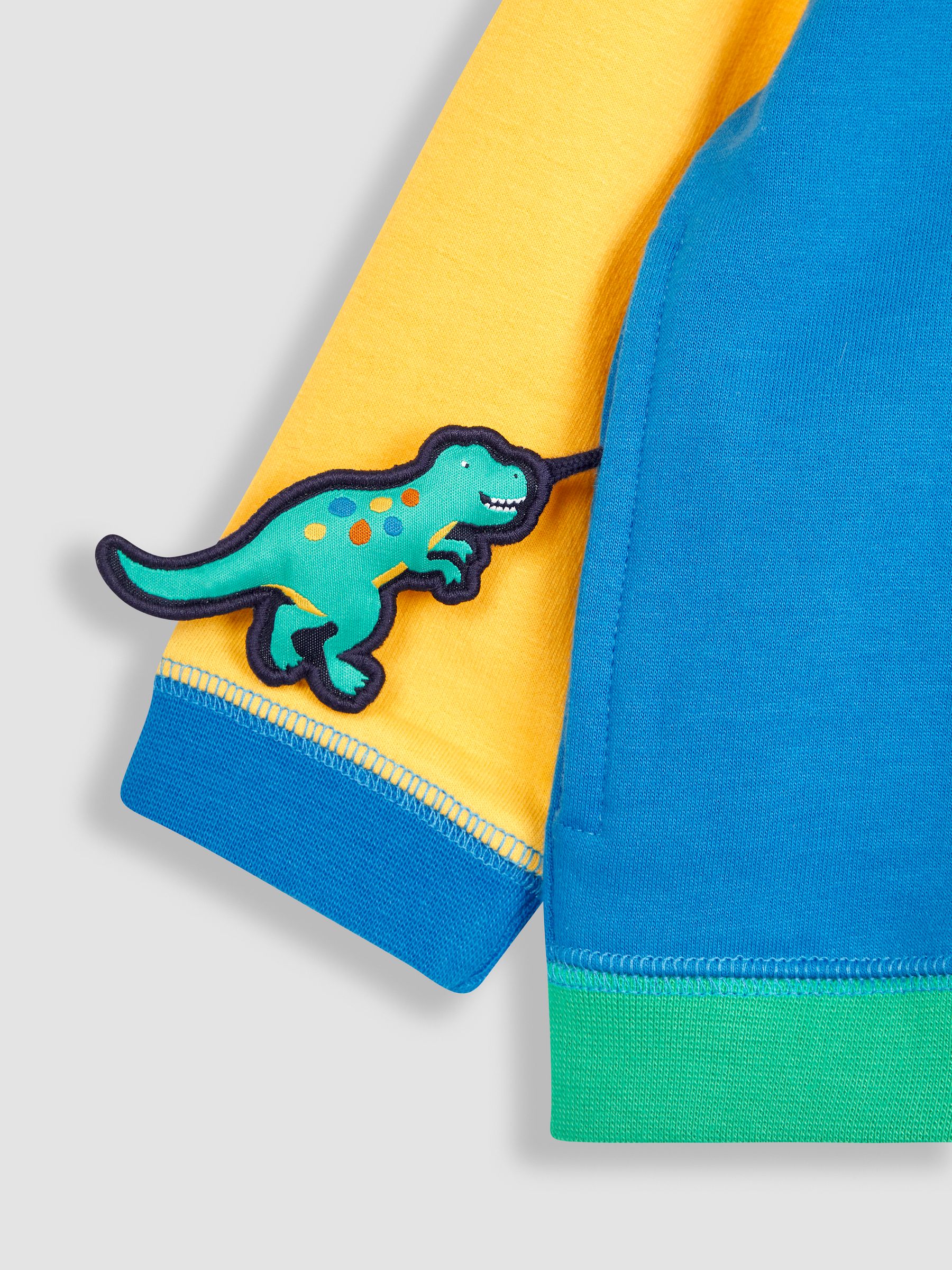 Blue Dino Appliqué Hooded Sweatshirt - Image 4 of 4