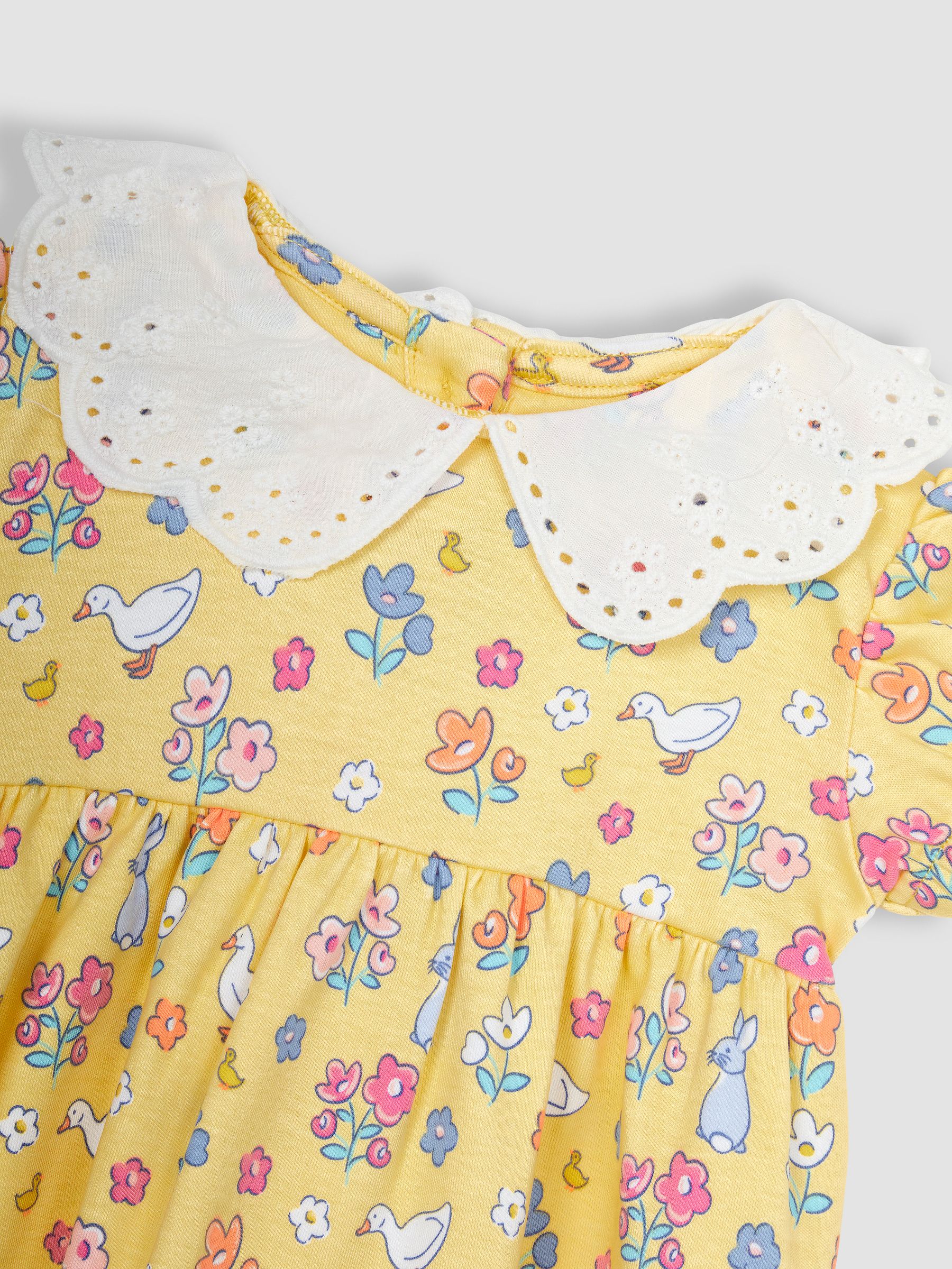 Yellow Duck 2-Piece Floral Collar Tunic & Rib Leggings Set - Image 3 of 6