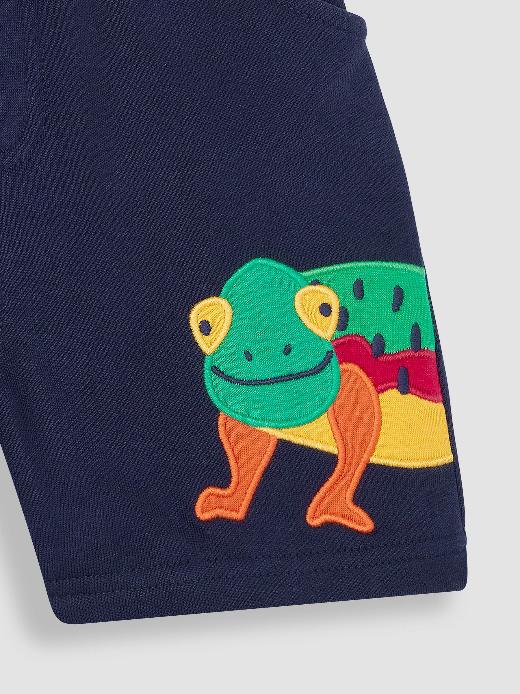 Navy Blue Chameleon Appliqué Pet in Pocket Shorts - Image 5 of 5