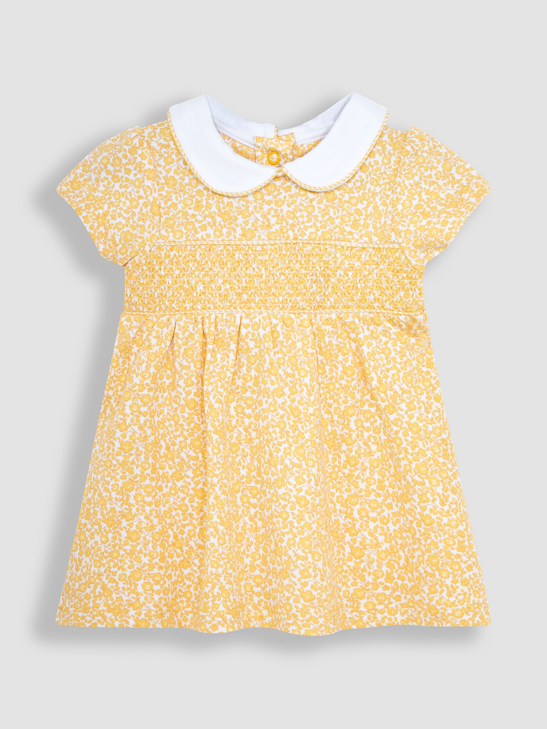 Yellow Ditsy Floral Smocked Jersey Dress - Image 2 of 3
