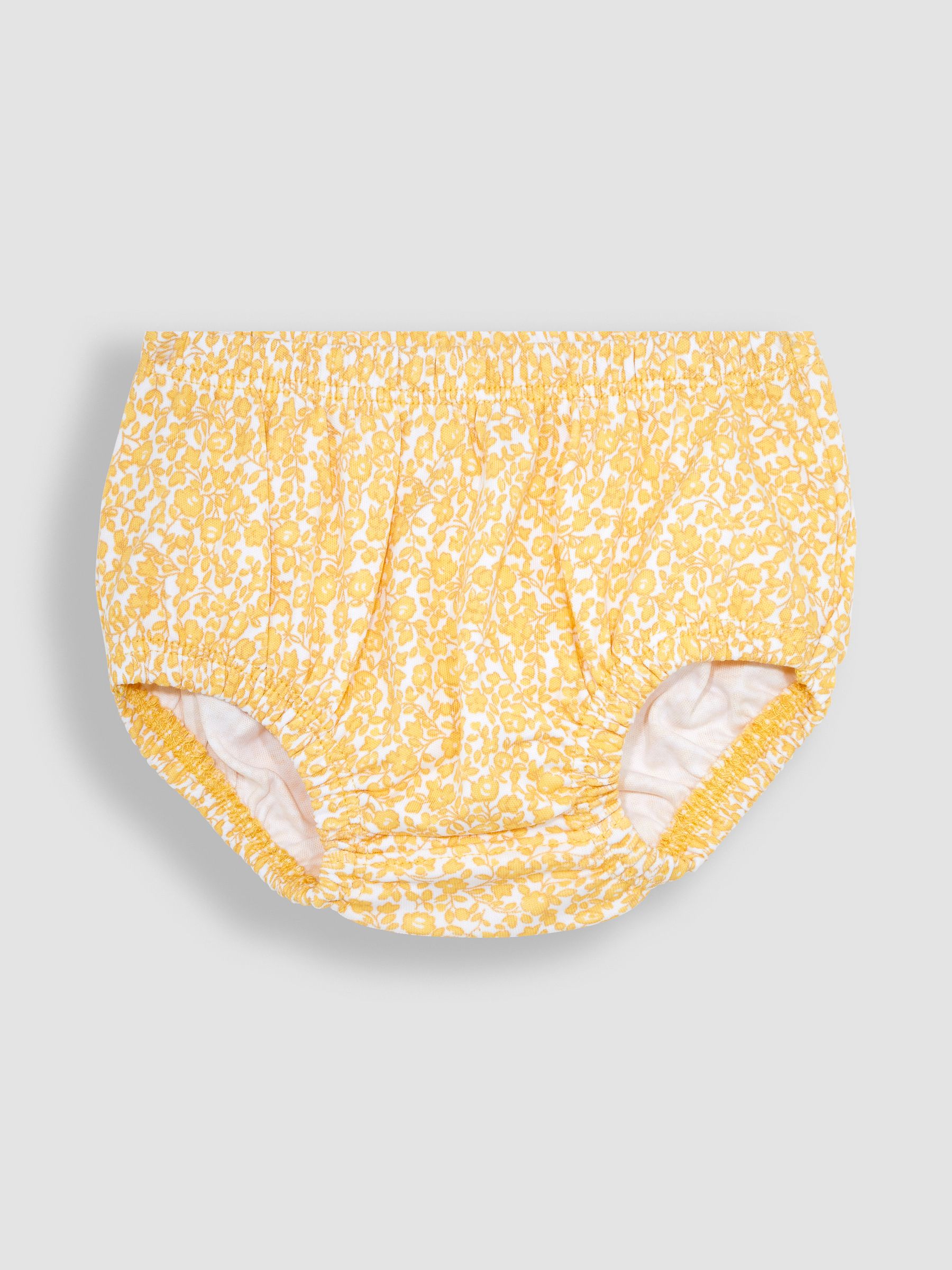 Yellow Ditsy Floral Smocked Jersey Dress - Image 3 of 3