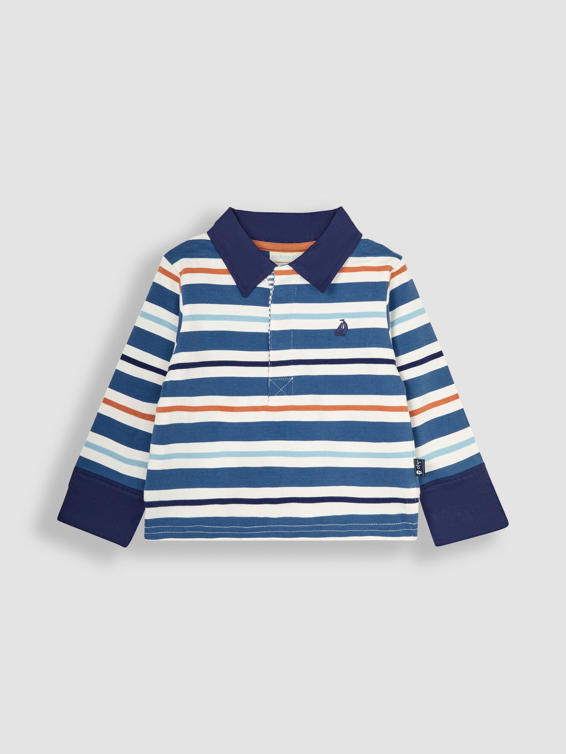 Denim Blue Stripe Rugby Top - Image 1 of 3