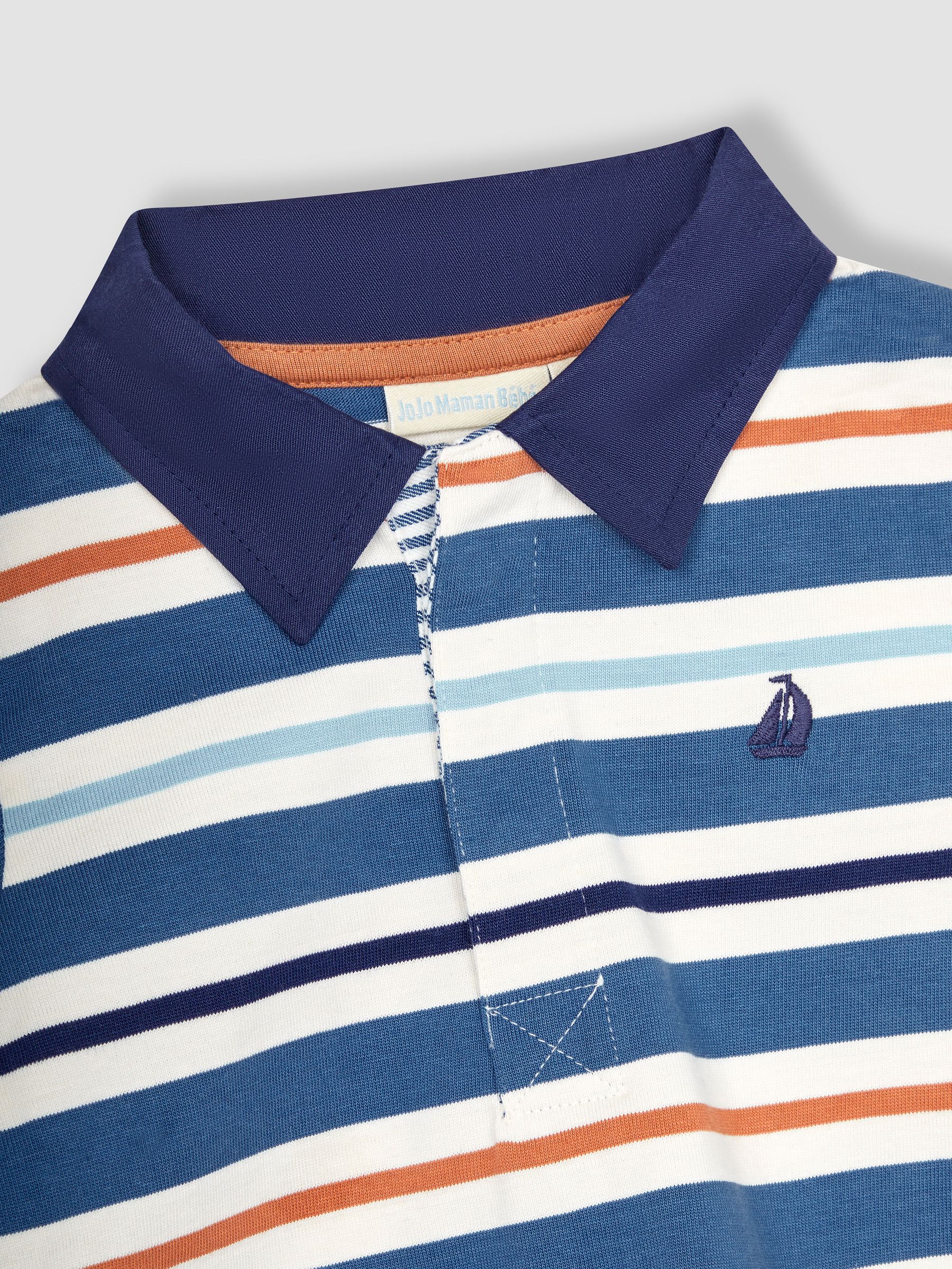 Denim Blue Stripe Rugby Top - Image 2 of 3