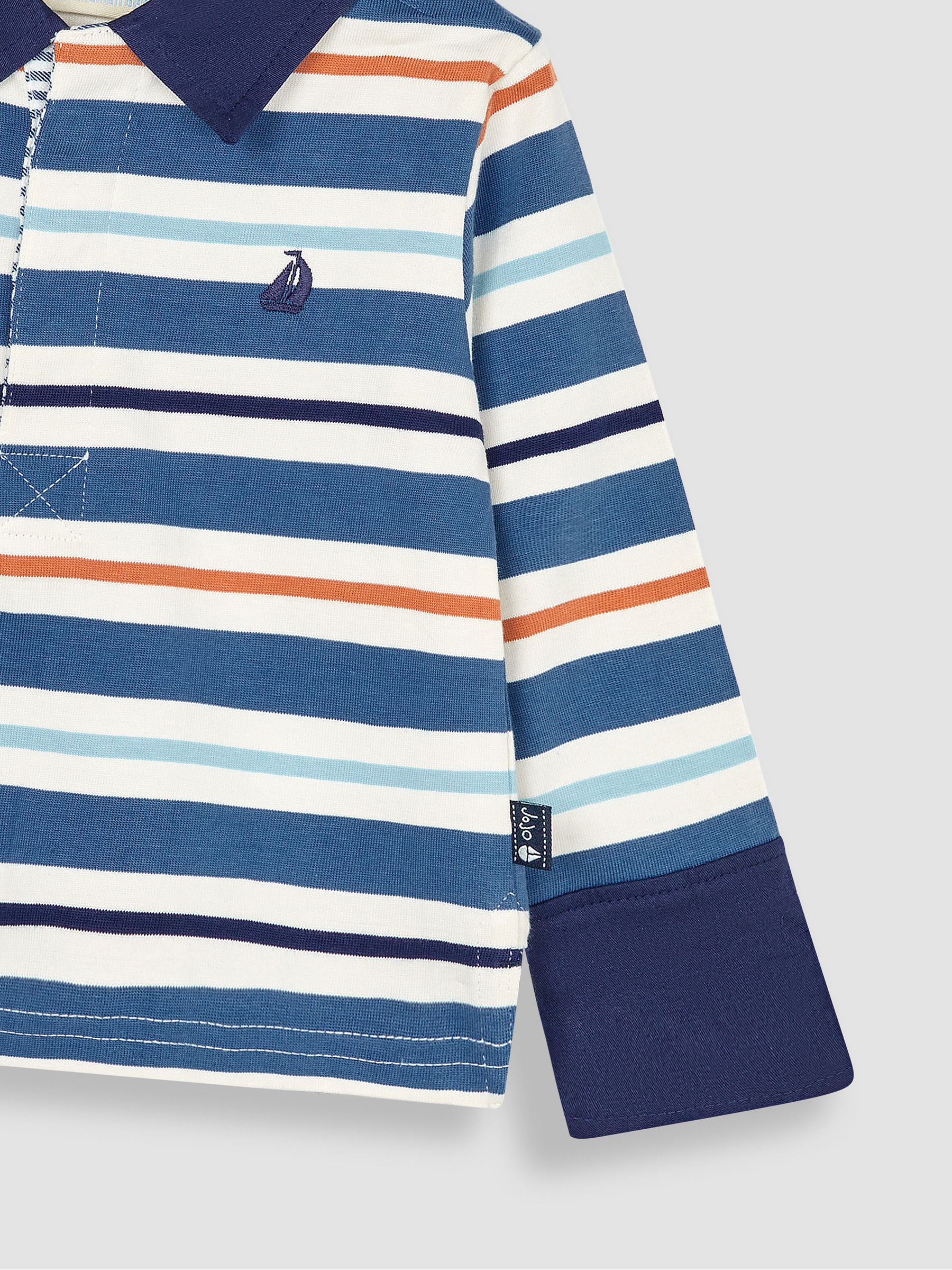 Denim Blue Stripe Rugby Top - Image 3 of 3