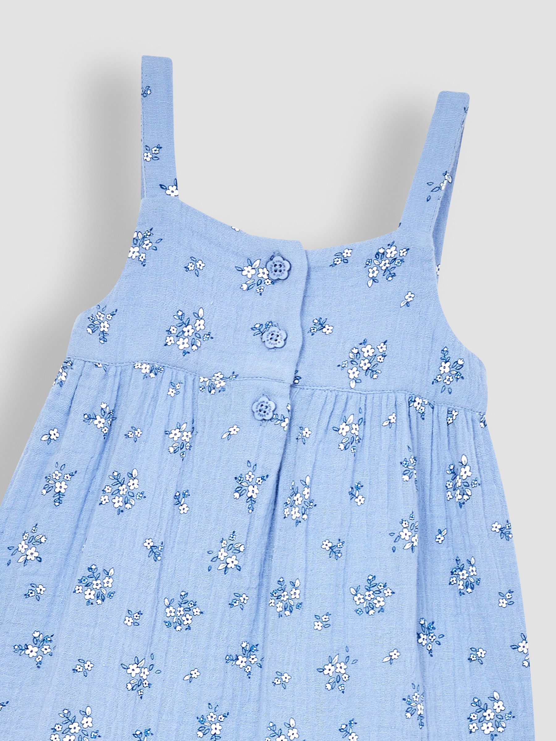 Cornflower Floral Cheesecloth Jumpsuit - Image 3 of 3