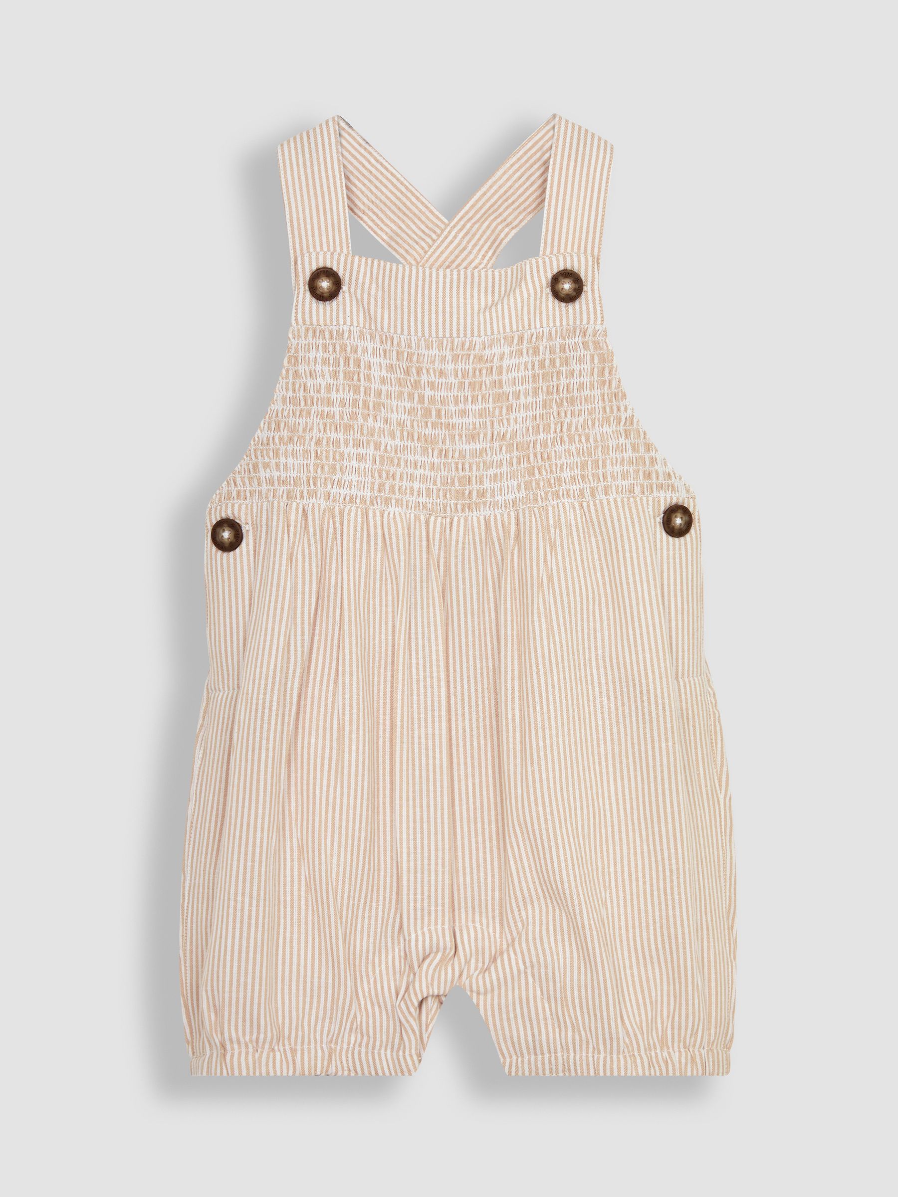 Natural 2-Piece Smocked Dungarees & Bodysuit Set - Image 5 of 8