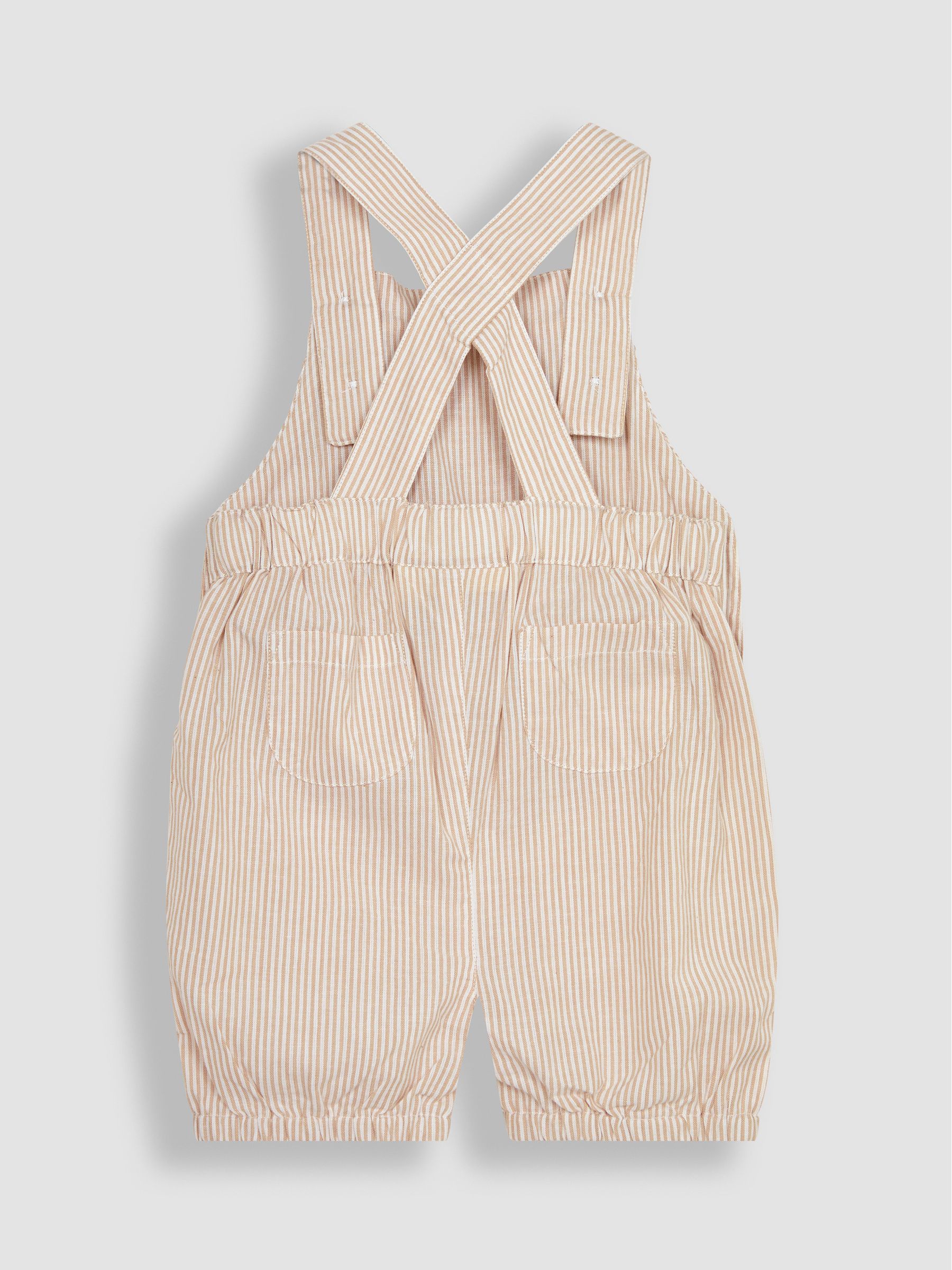 Natural 2-Piece Smocked Dungarees & Bodysuit Set - Image 6 of 8