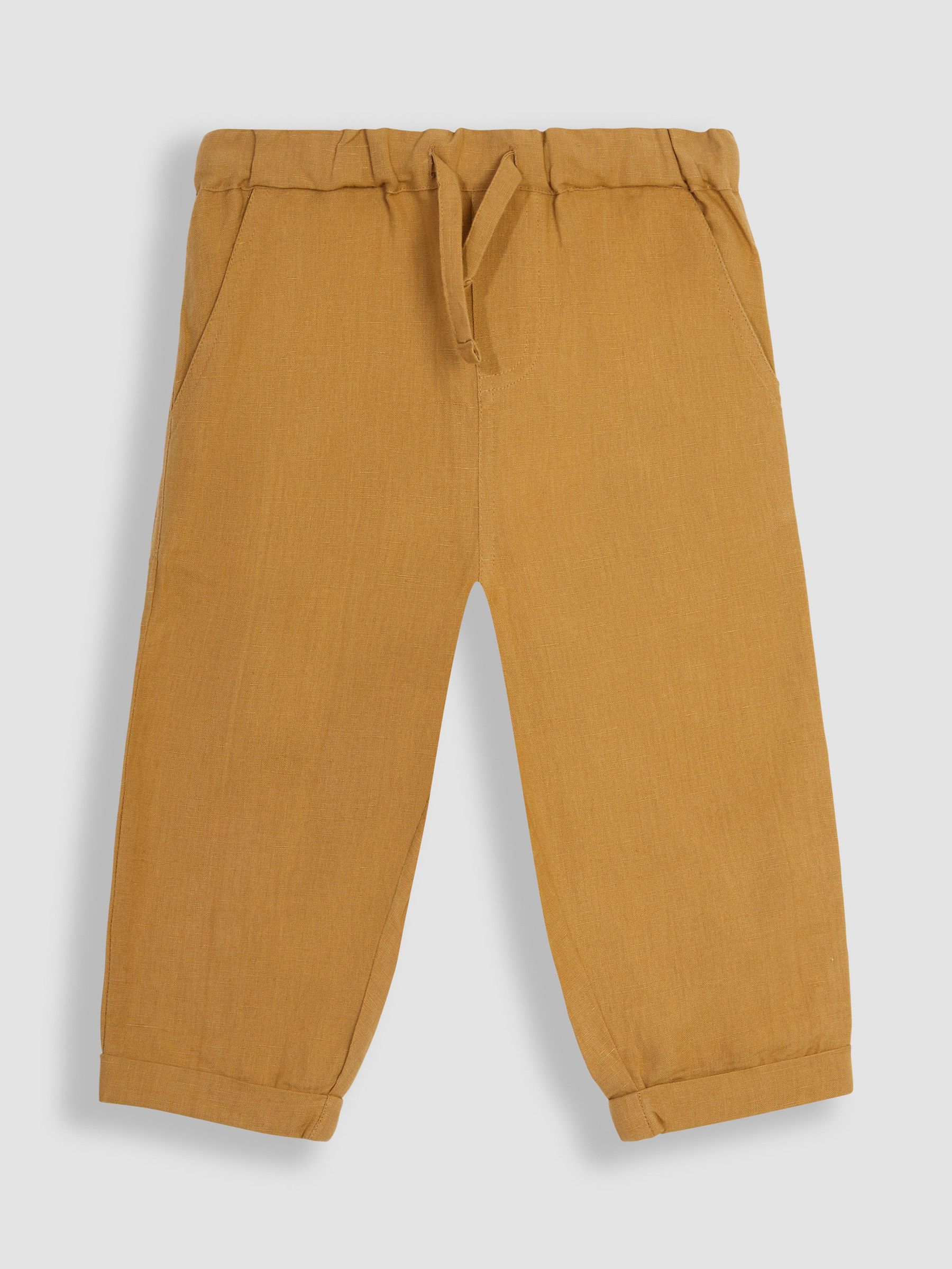 Camel Cotton Linen Summer Trousers - Image 2 of 4