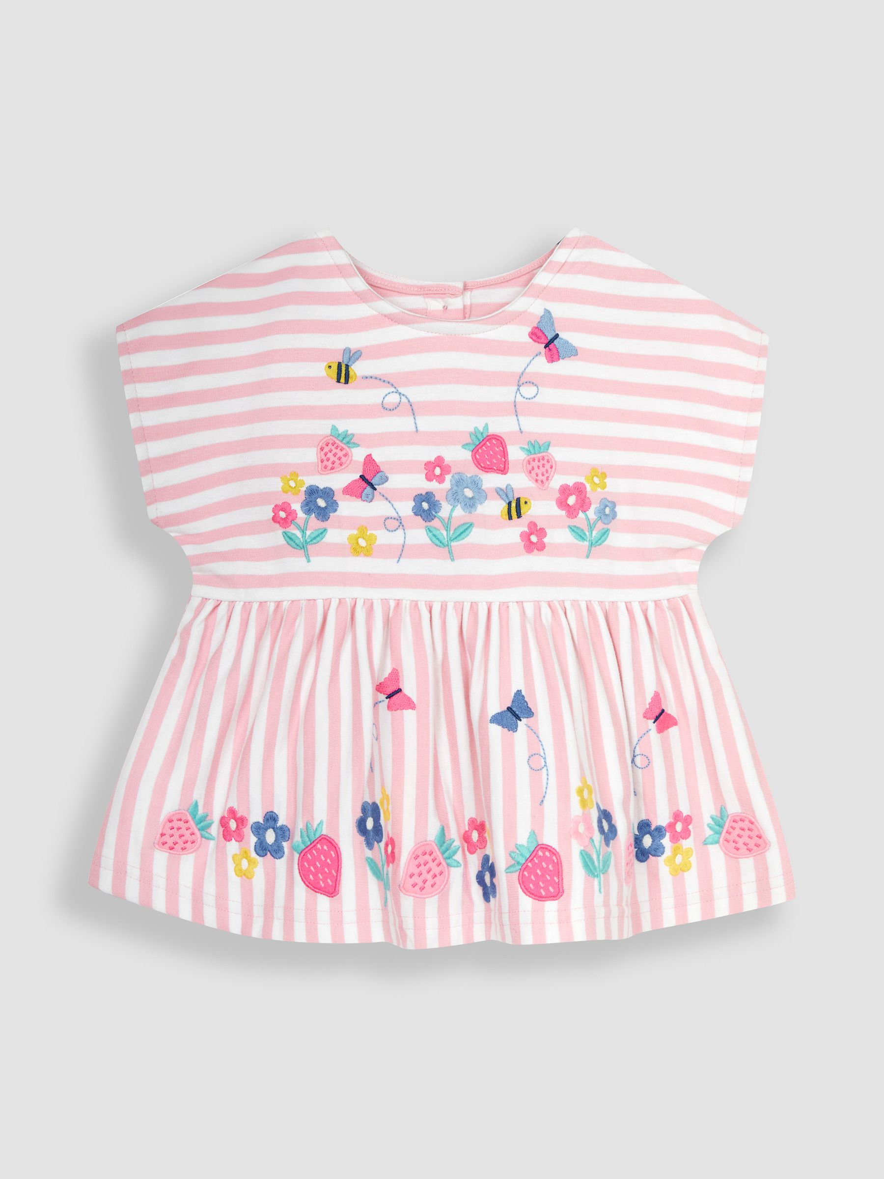 Pink 2-Piece Strawberry Appliqué T-Shirt & Shorts Set - Image 2 of 4