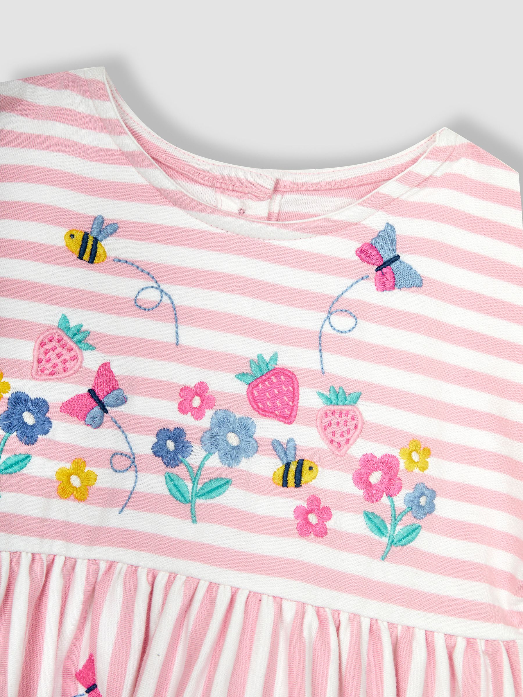Pink 2-Piece Strawberry Appliqué T-Shirt & Shorts Set - Image 4 of 4