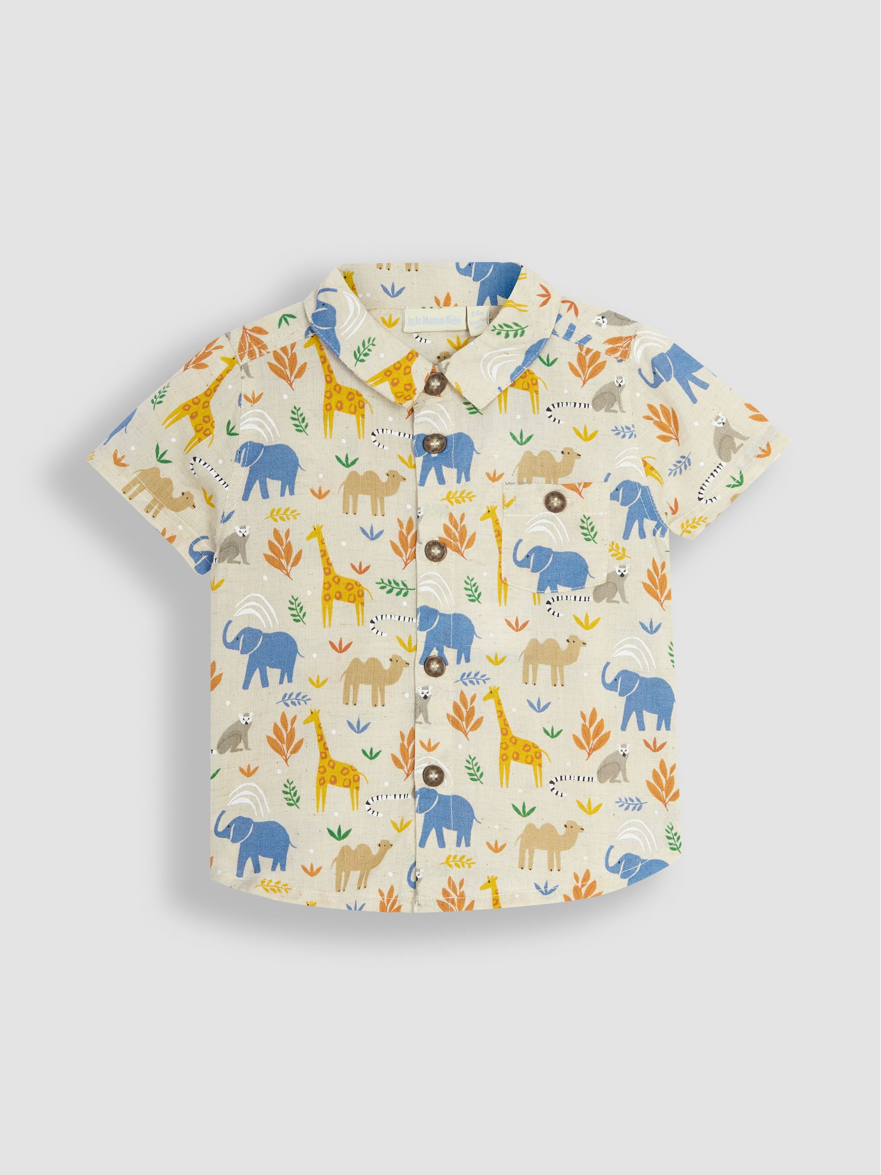 Natural Safari Printed Shirt & Shorts Set - Image 2 of 4