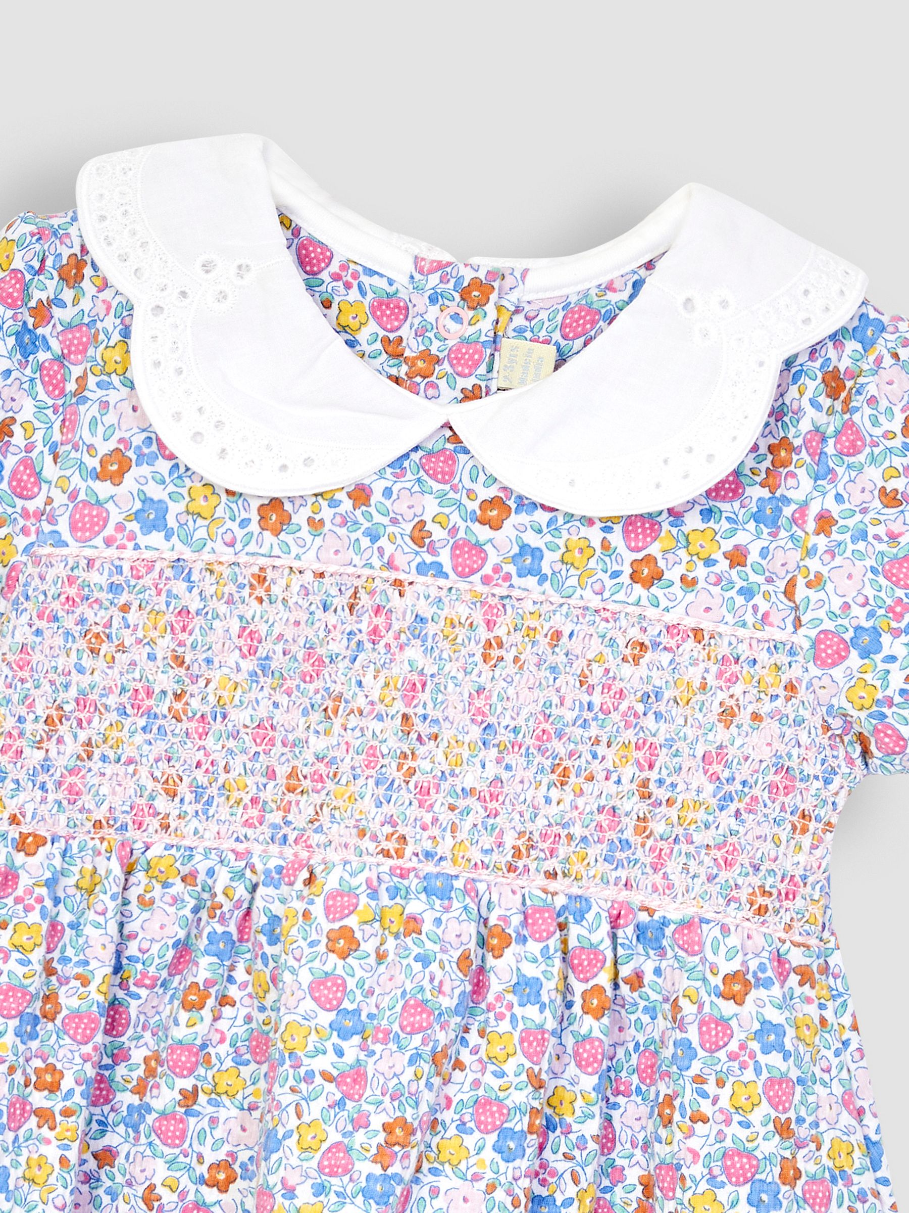 Pink Strawberry Floral Broderie Collar Dress - Image 1 of 1