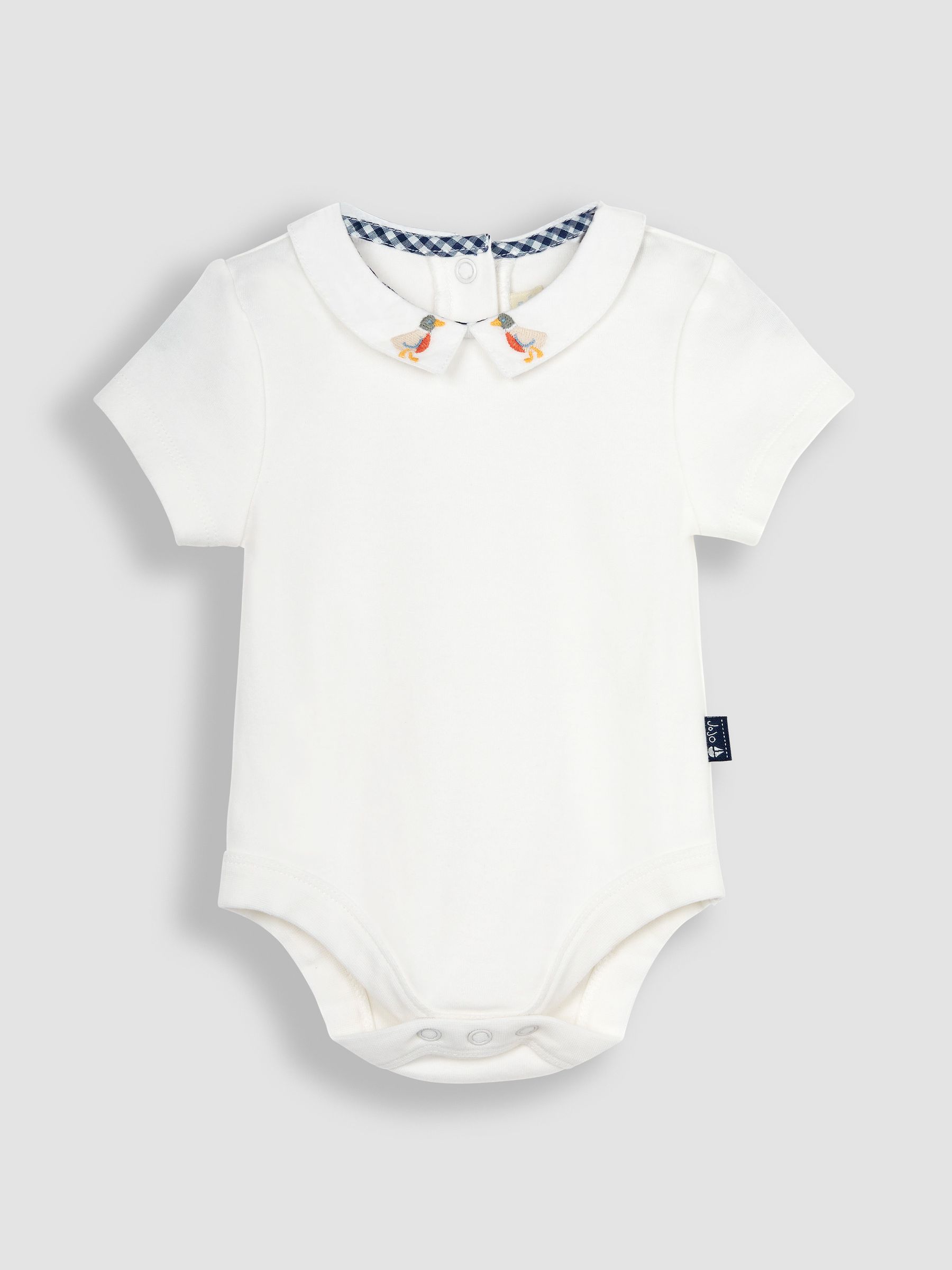 Ecru Duck Embroidered Collar Bodysuit - Image 1 of 2