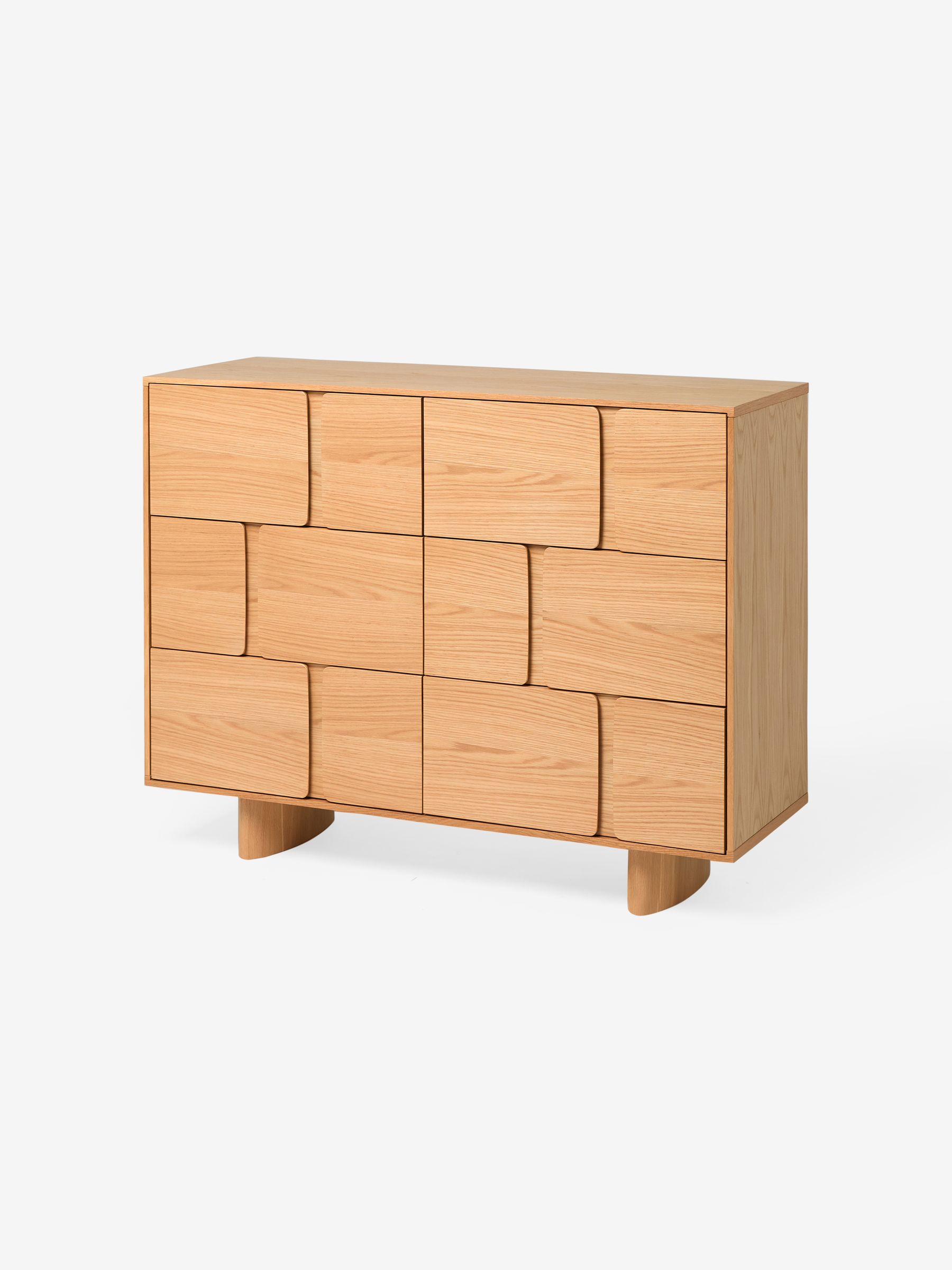 Cory Chest of 6 Drawer Drawers in Oak - Image 3 of 4