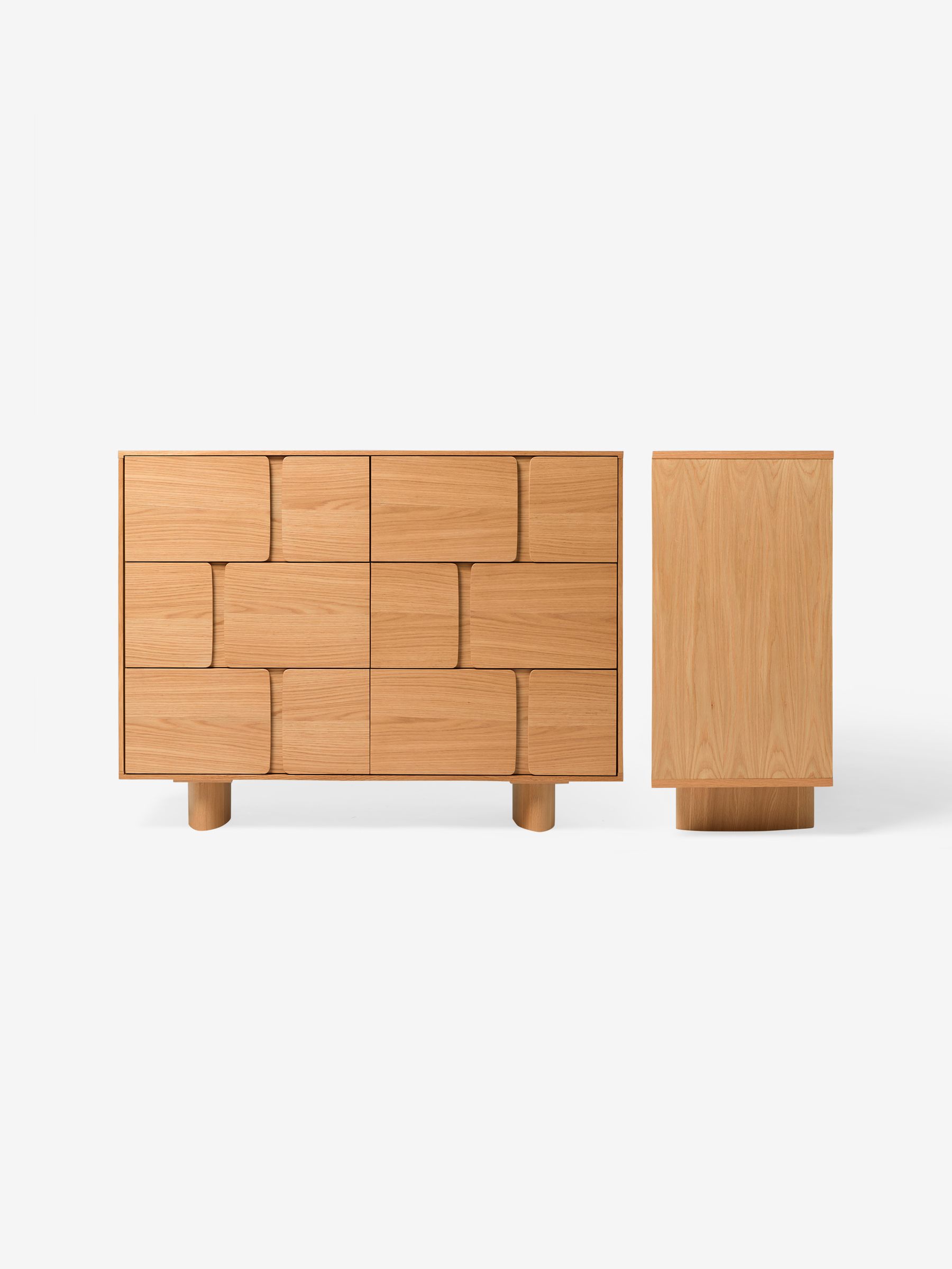 Cory Chest of 6 Drawer Drawers in Oak - Image 4 of 4
