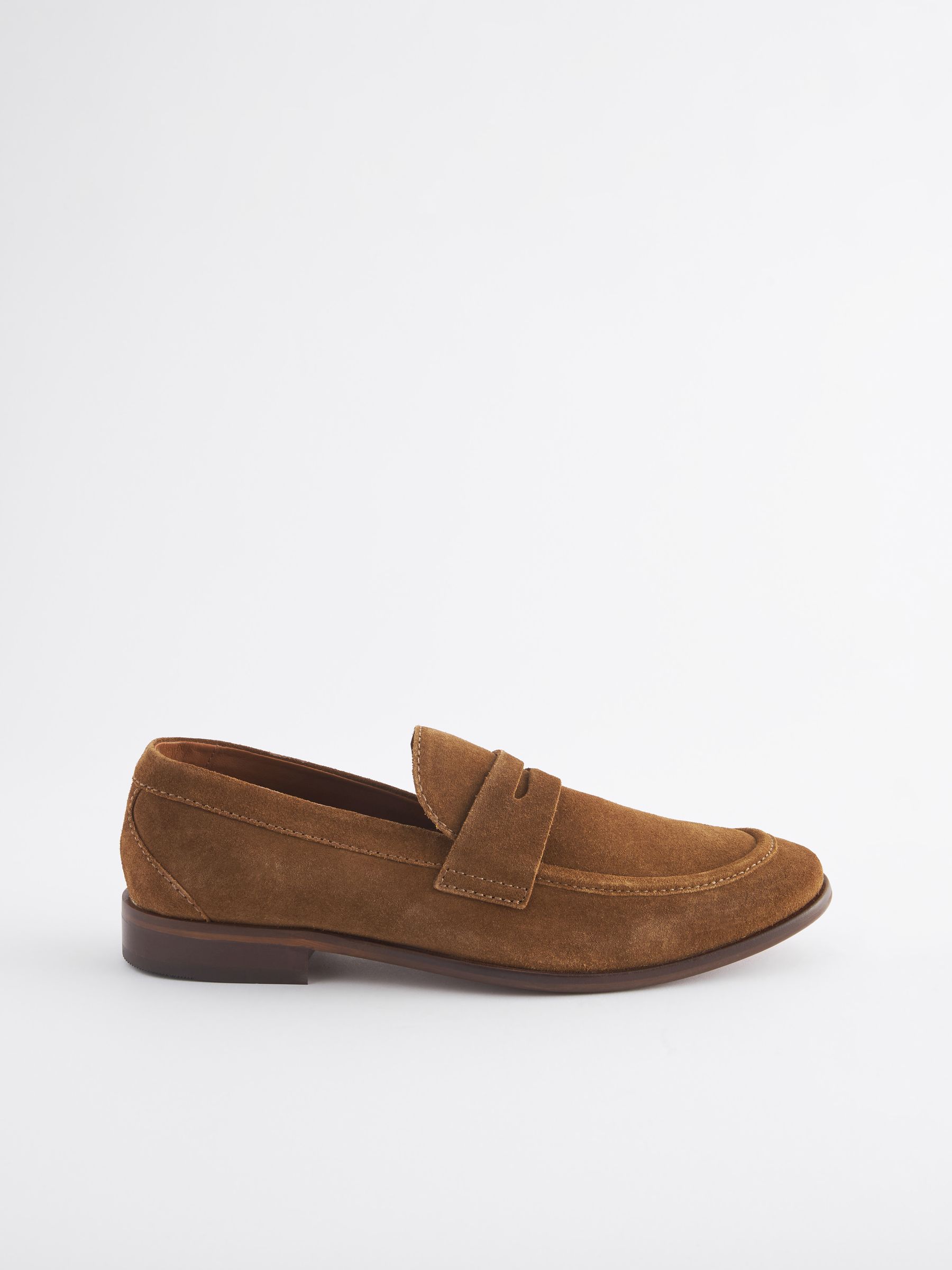 Brown Suede Penny Loafers - Image 2 of 6