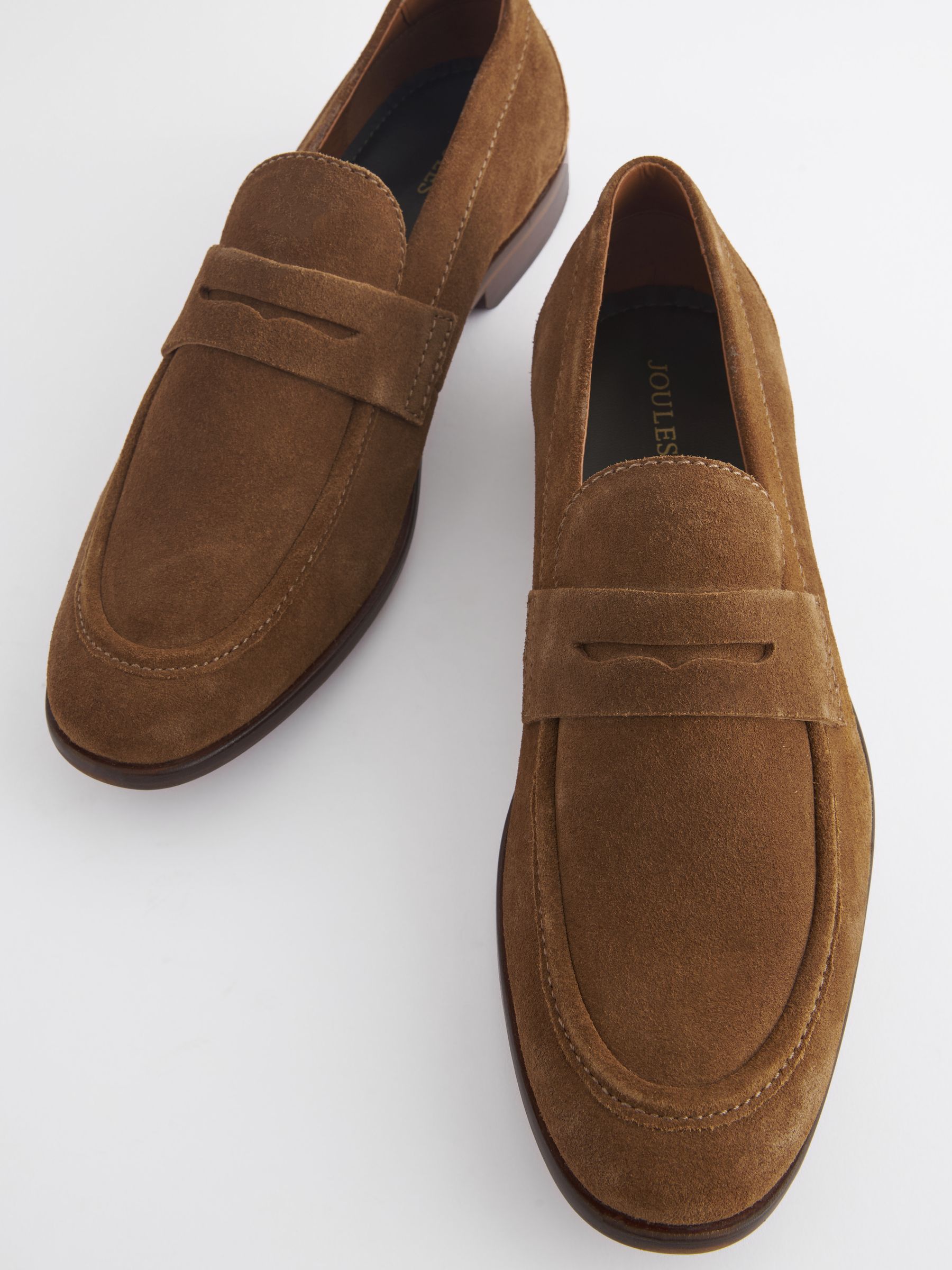 Brown Suede Penny Loafers - Image 3 of 6