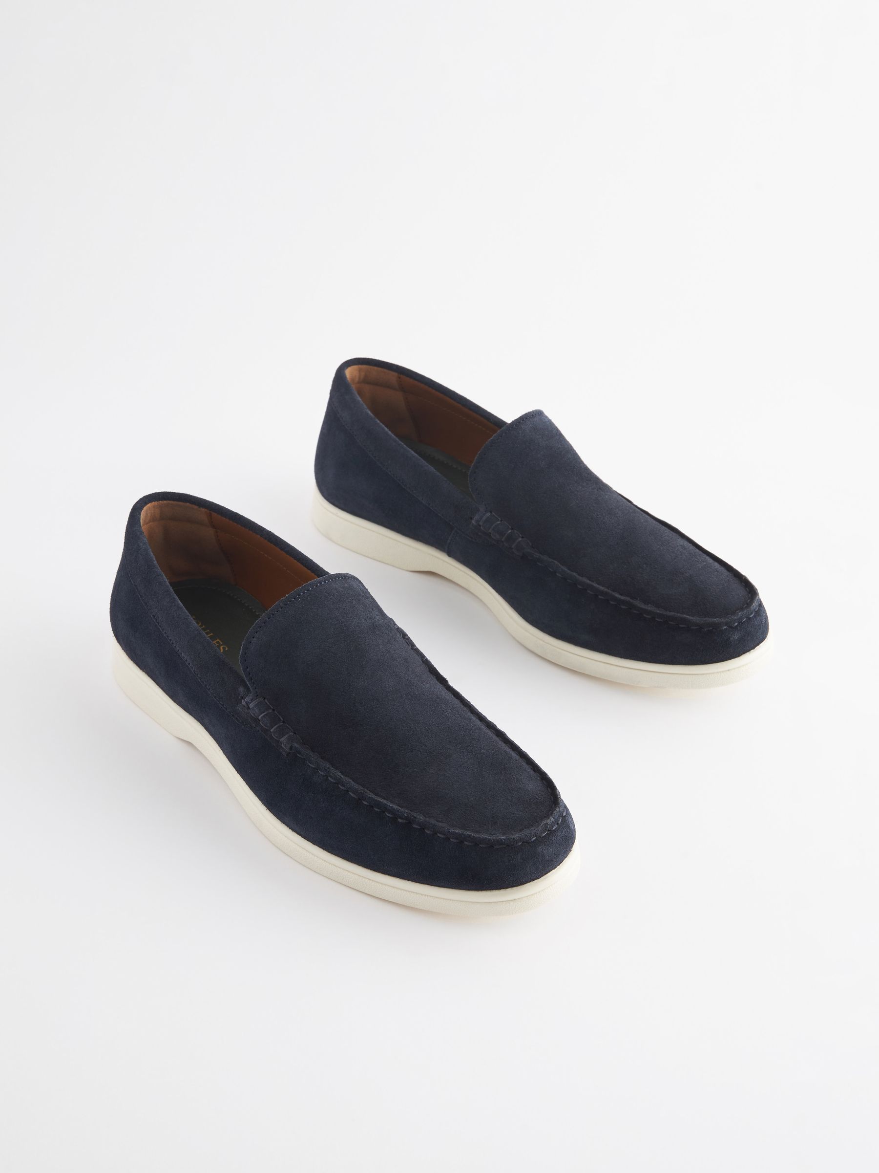 Navy Suede Apron Loafers - Image 1 of 6