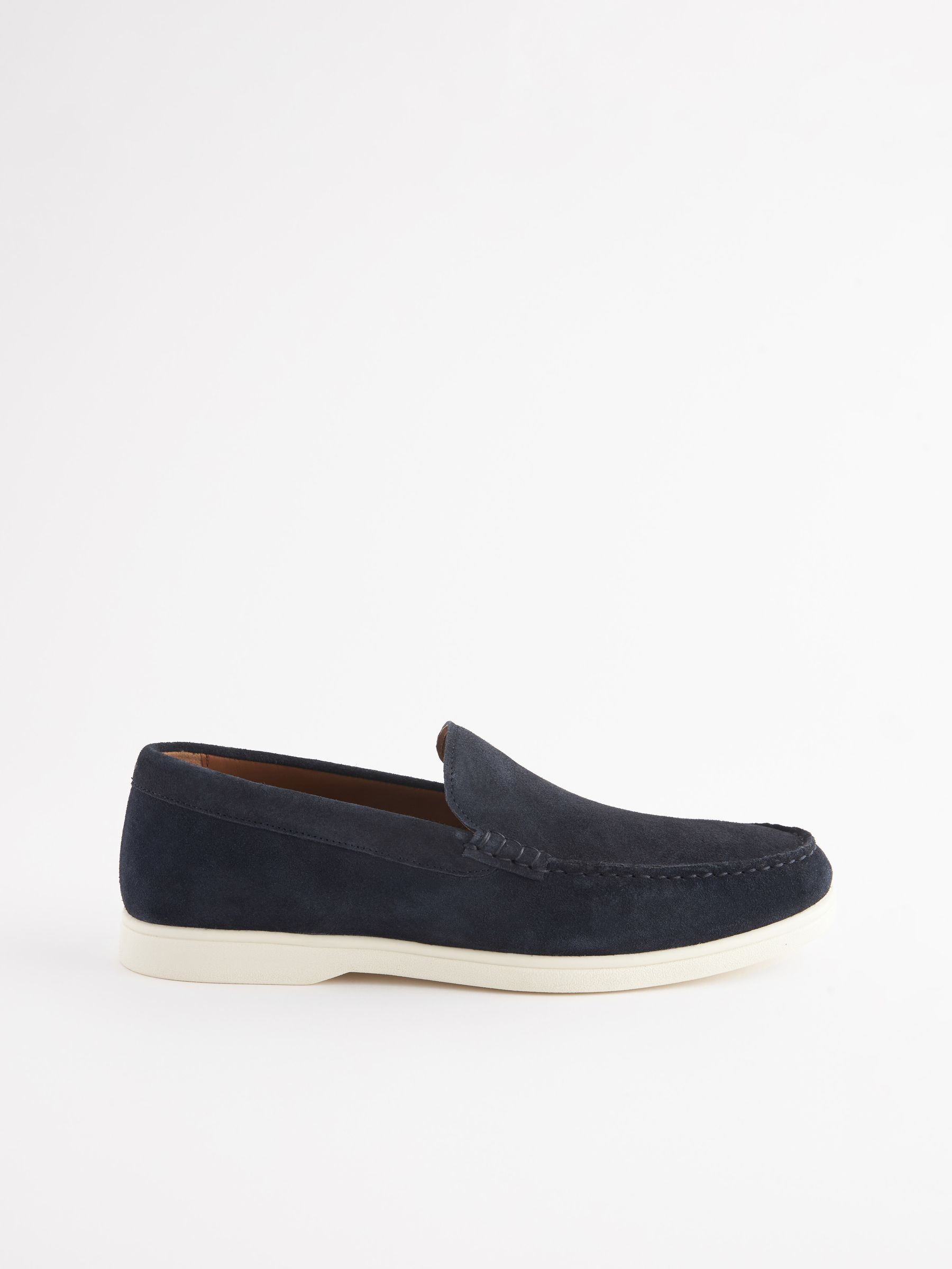 Navy Suede Apron Loafers - Image 2 of 6
