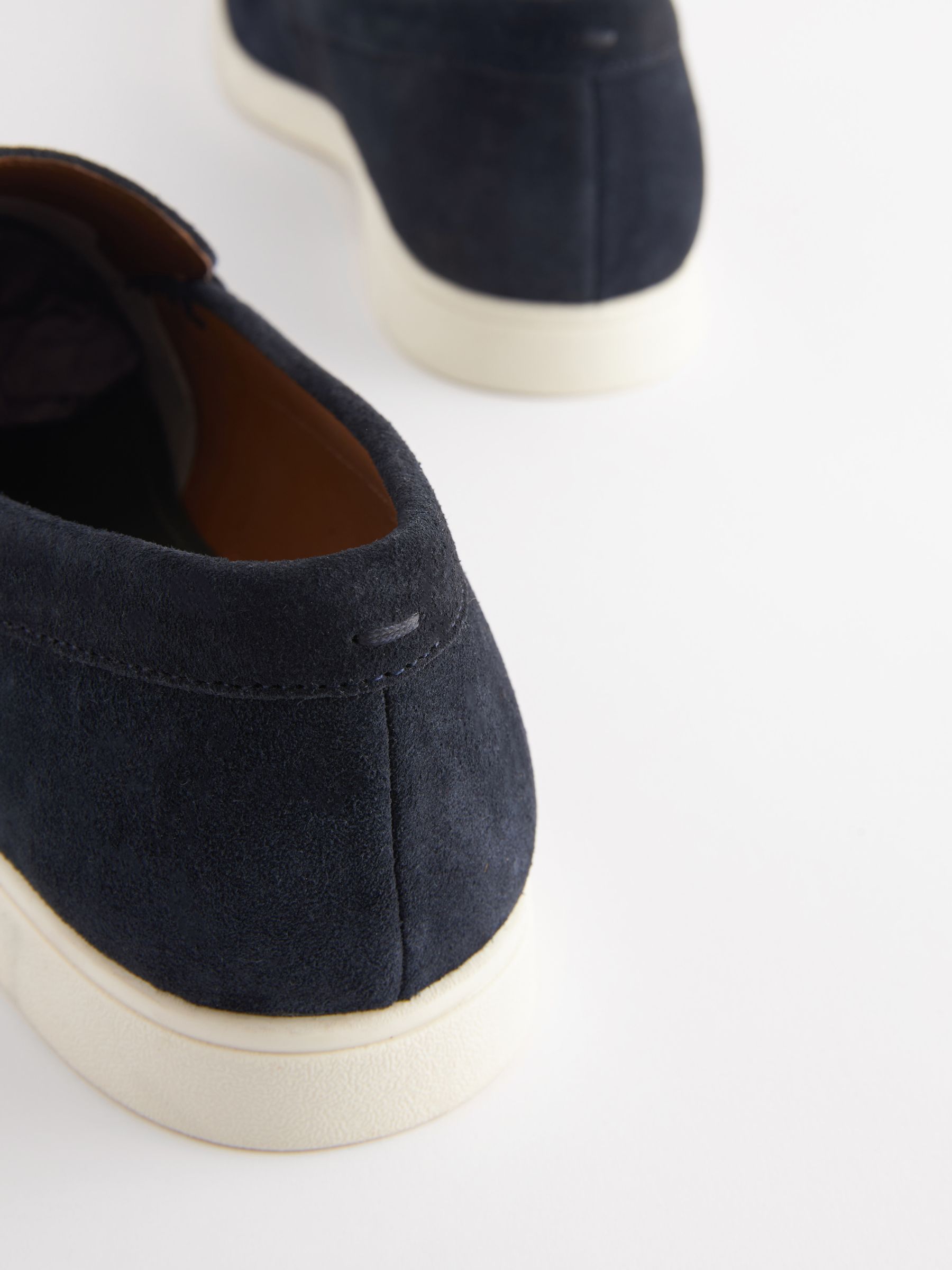 Navy Suede Apron Loafers - Image 4 of 6