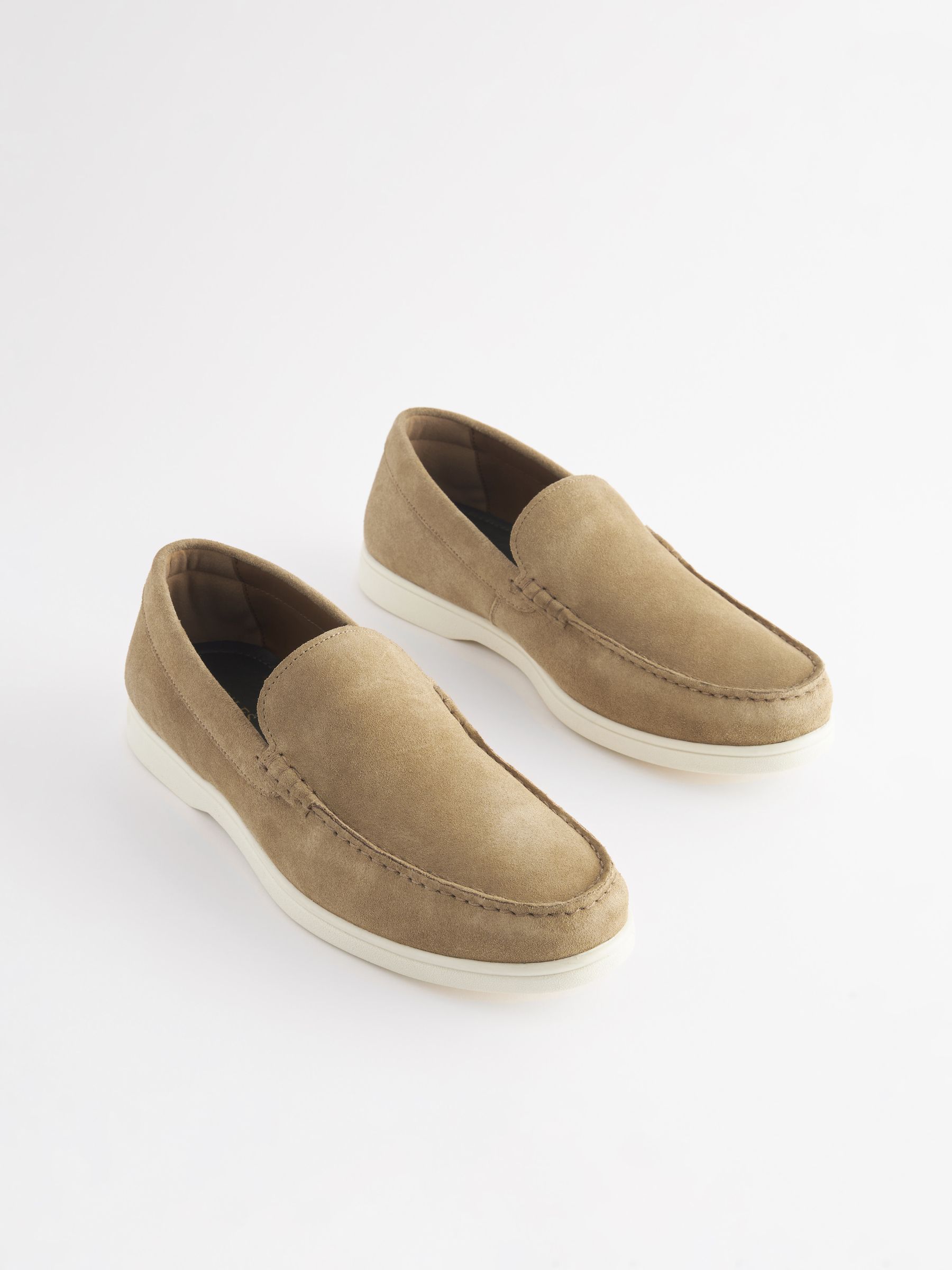 Tan Suede Apron Loafers - Image 1 of 6