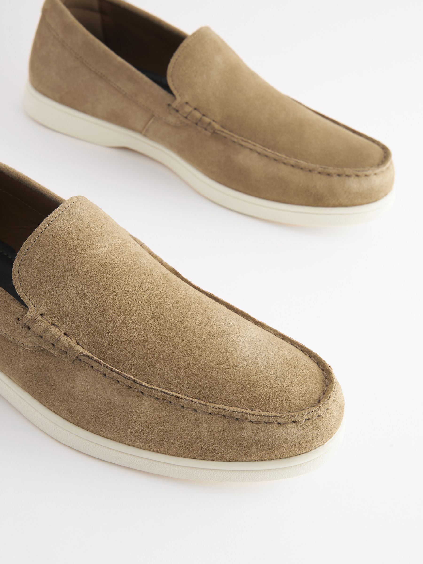 Tan Suede Apron Loafers - Image 3 of 6