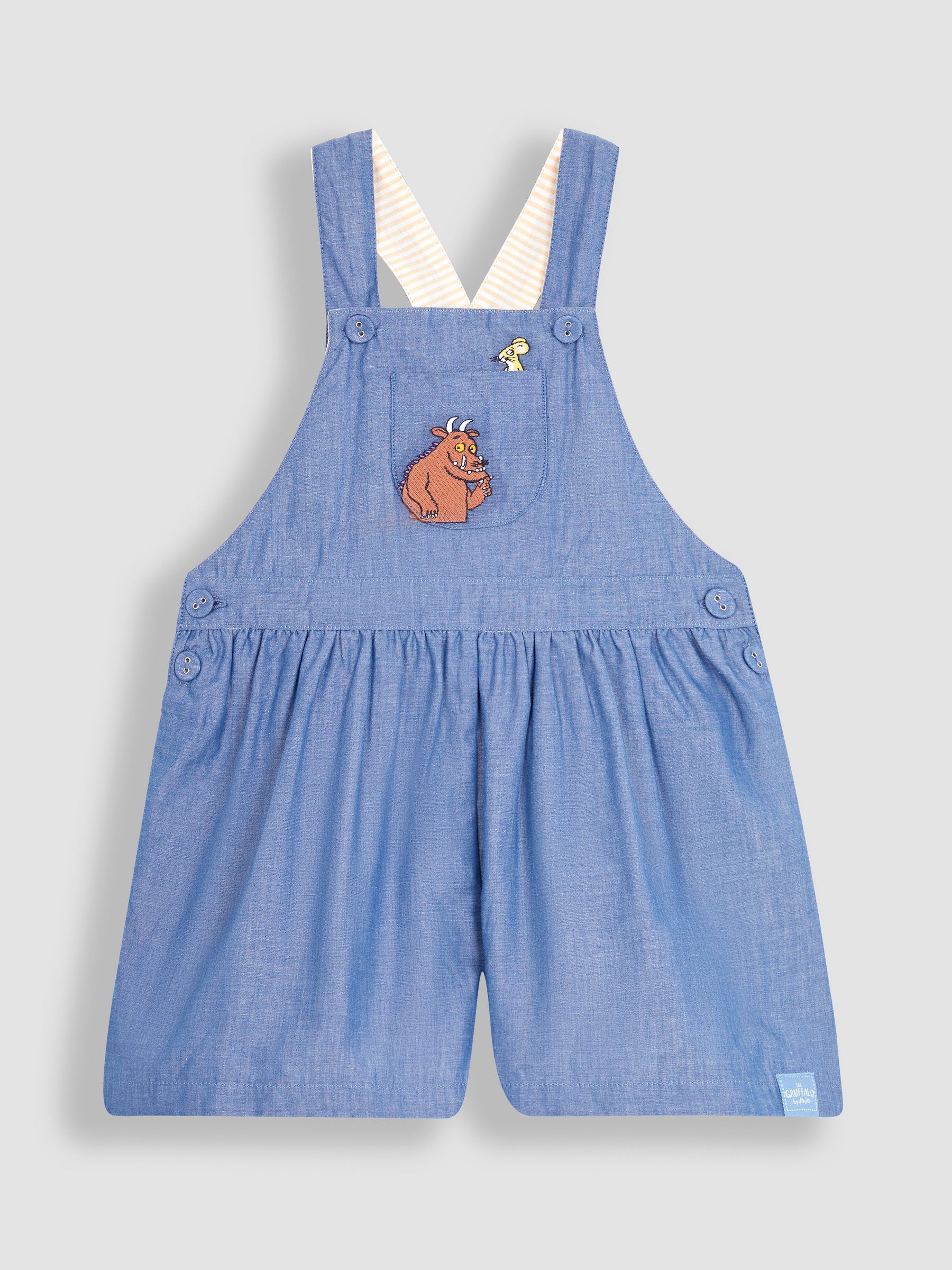 Chambray The Gruffalo Appliqué Pocket Culotte Dungarees - Image 5 of 7
