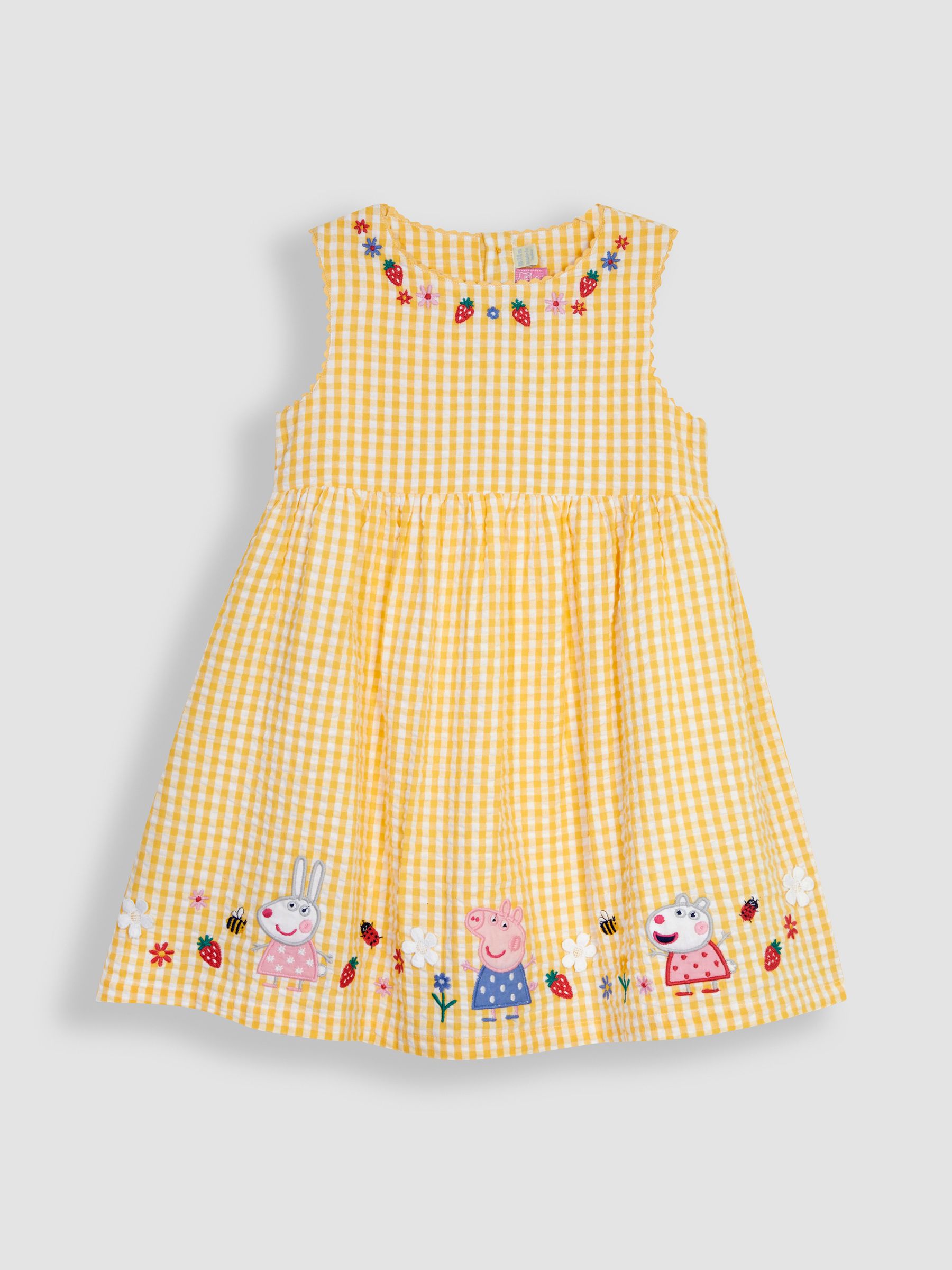 Yellow Peppa Pig Appliqué Gingham Summer Dress - Image 4 of 6