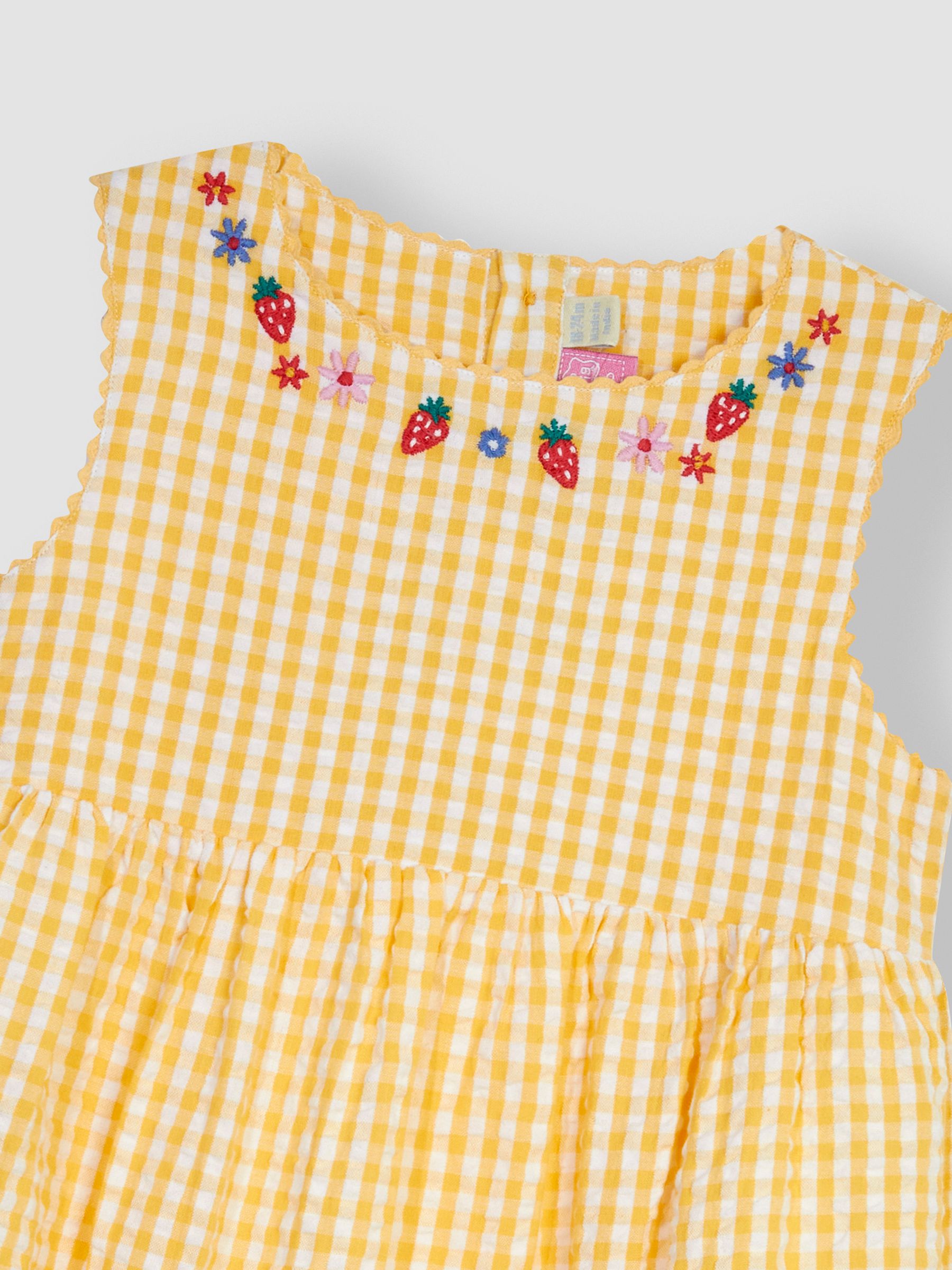 Yellow Peppa Pig Appliqué Gingham Summer Dress - Image 5 of 6