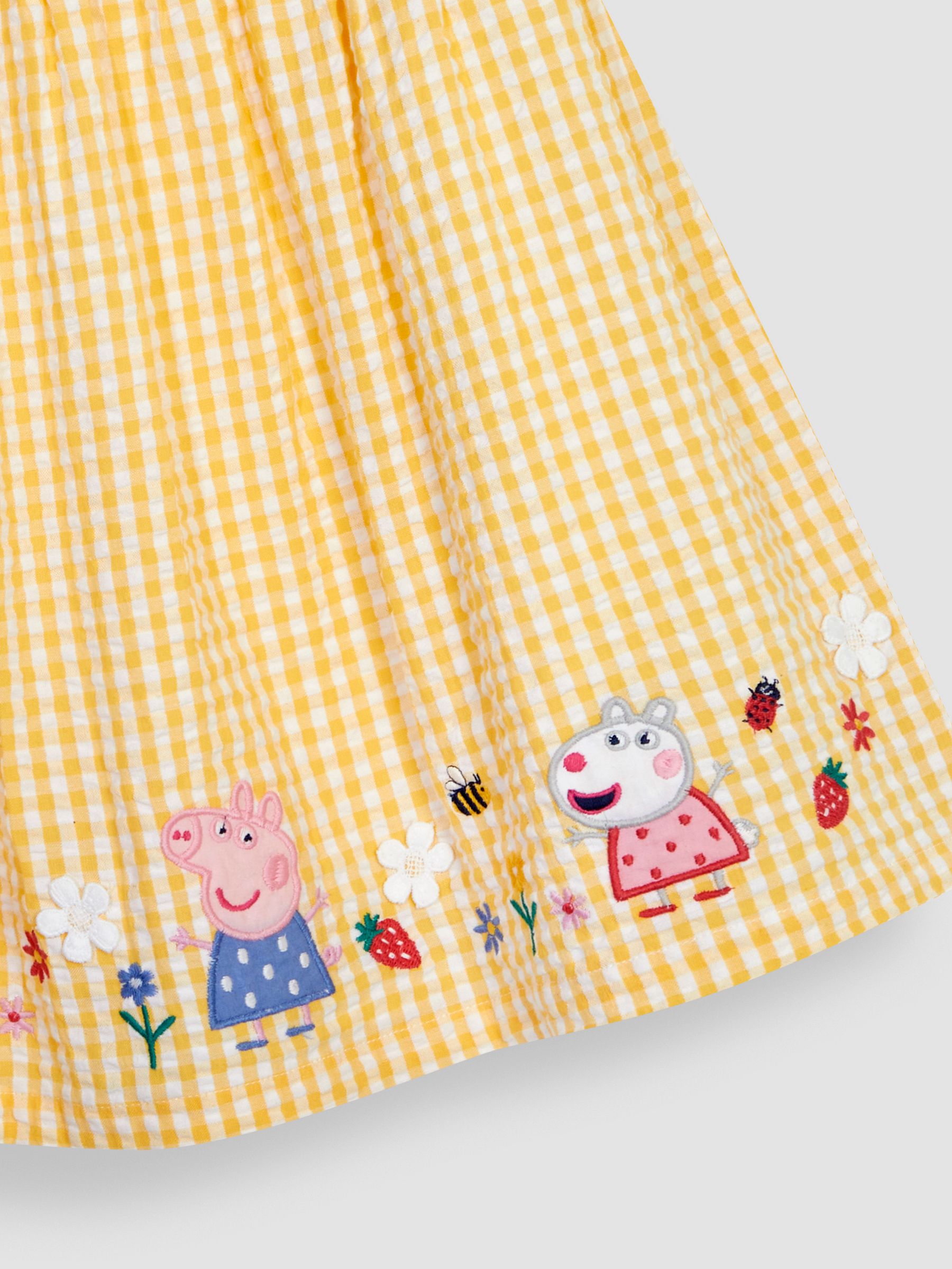 Yellow Peppa Pig Appliqué Gingham Summer Dress - Image 6 of 6