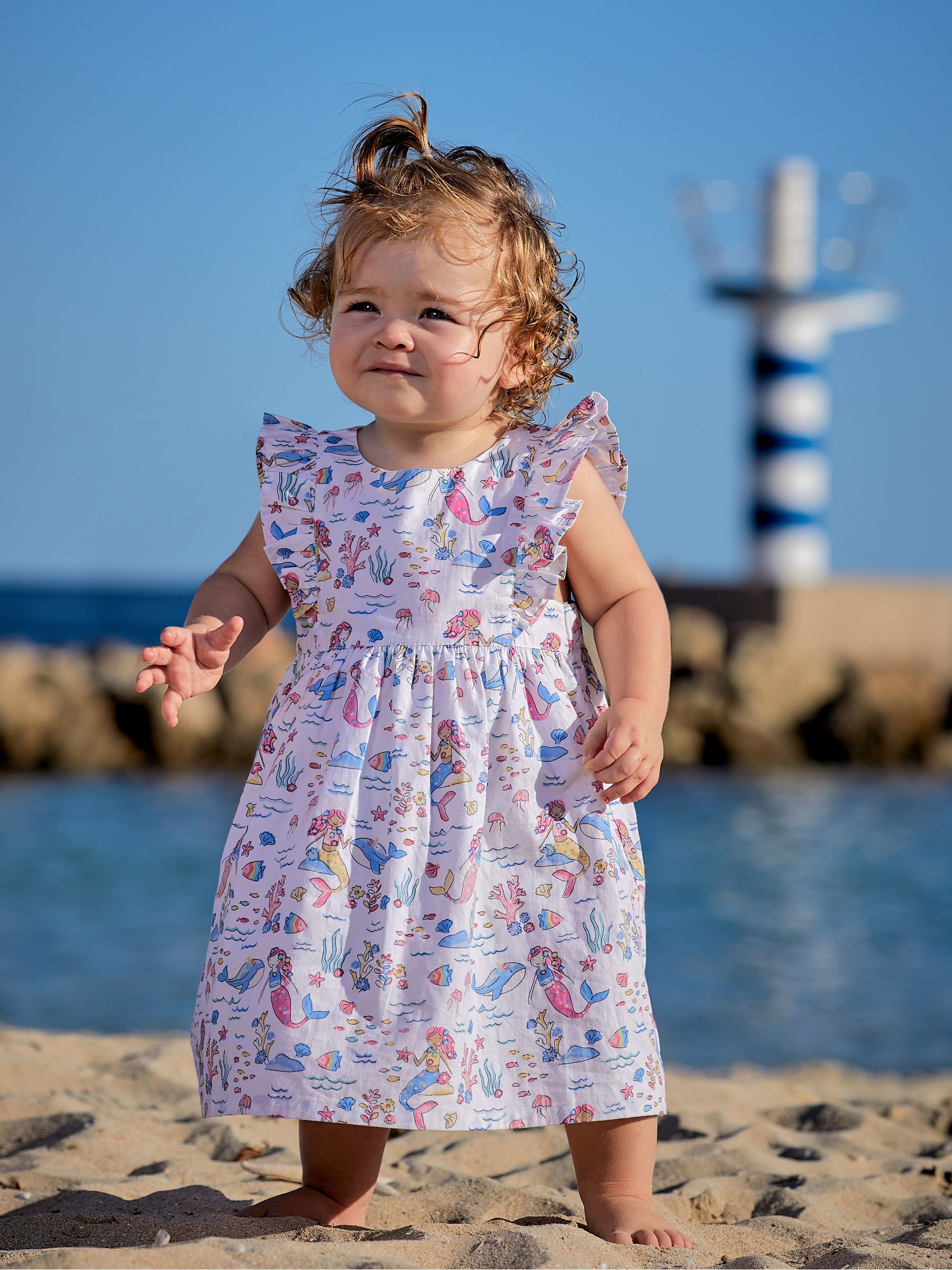 Blue Mermaid & Friends Pretty Summer Dress - Image 1 of 4