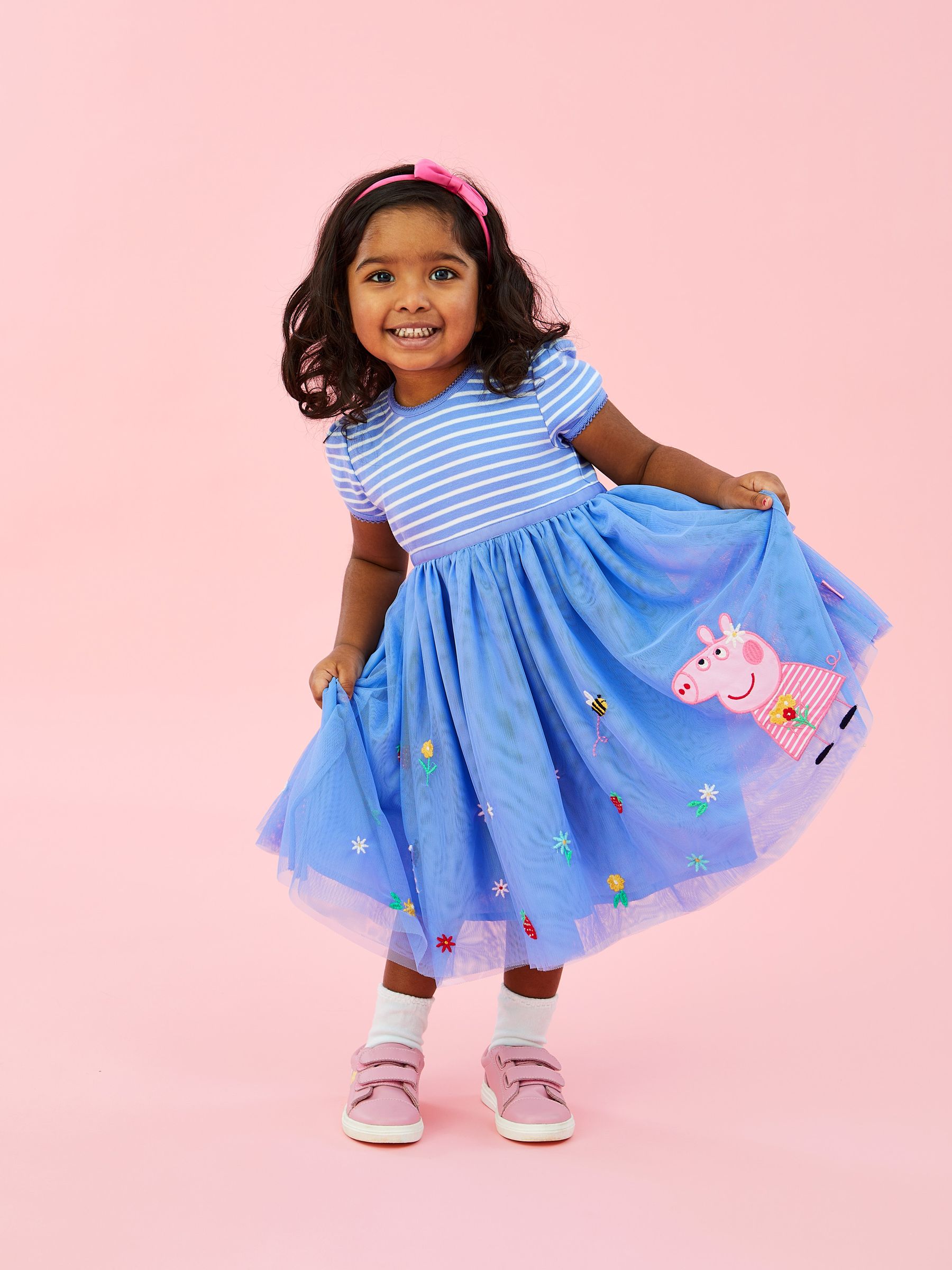 Peppa Pig Tulle Party Dress in Cornflower JoJo Maman Bébé