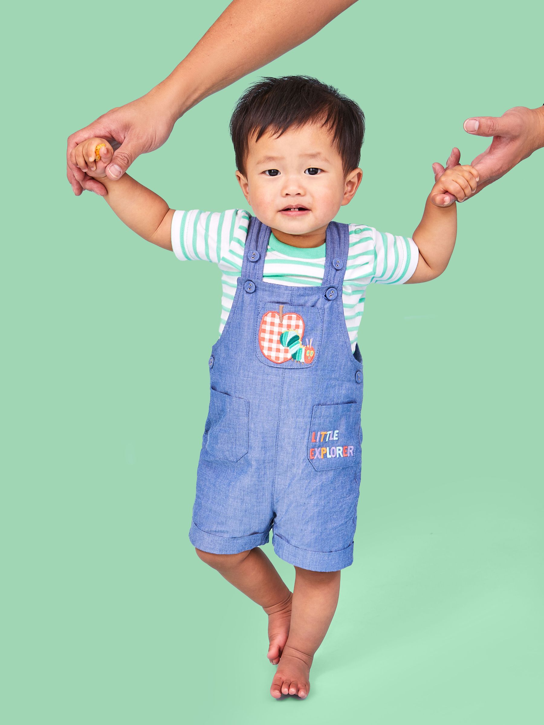 Chambray 2-Piece The Very Hungry Caterpillar Dungarees Set - Image 1 of 5