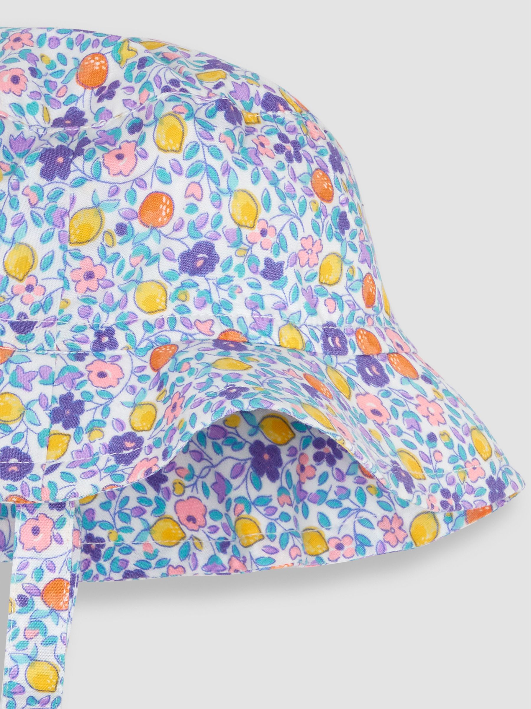Lilac Purple Lemon Ditsy Floral Pretty Sun Hat - Image 3 of 3